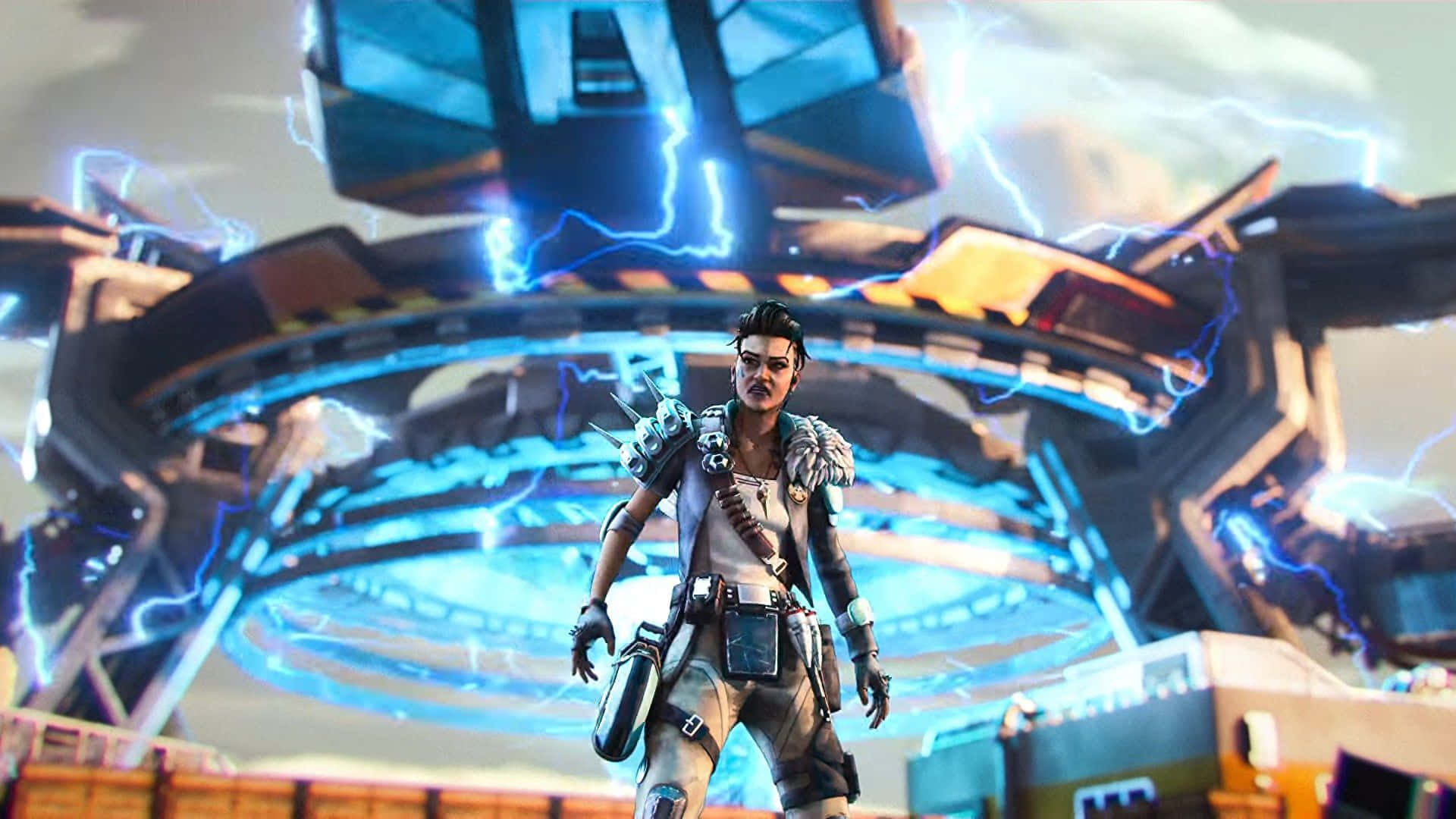Apex Legends Season 12, glowing blue energy ring, lightning crackling, Full HD Desktop Wallpaper
