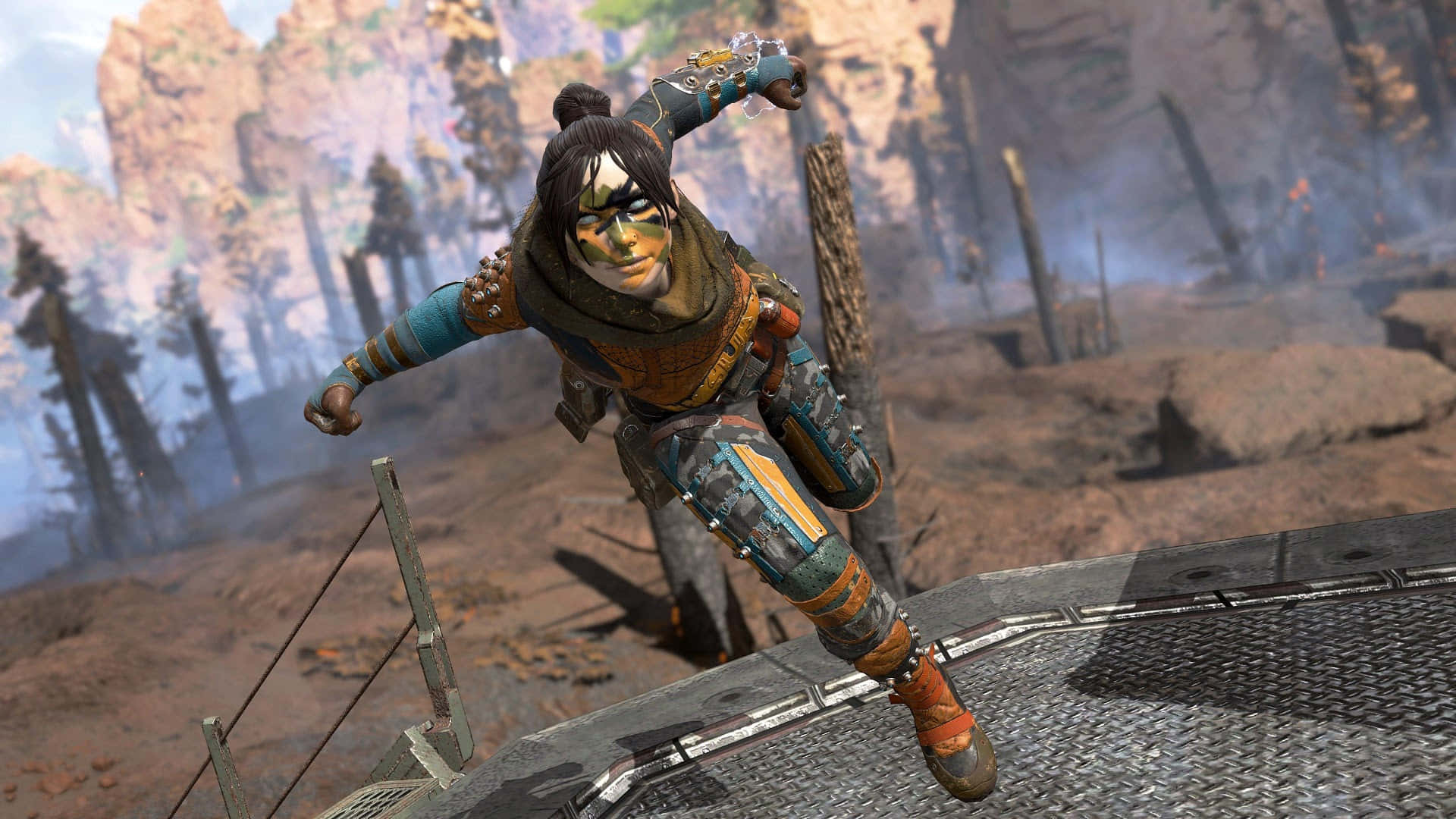 Apex Legends, Wraith, metal platform, Full HD Desktop Wallpaper