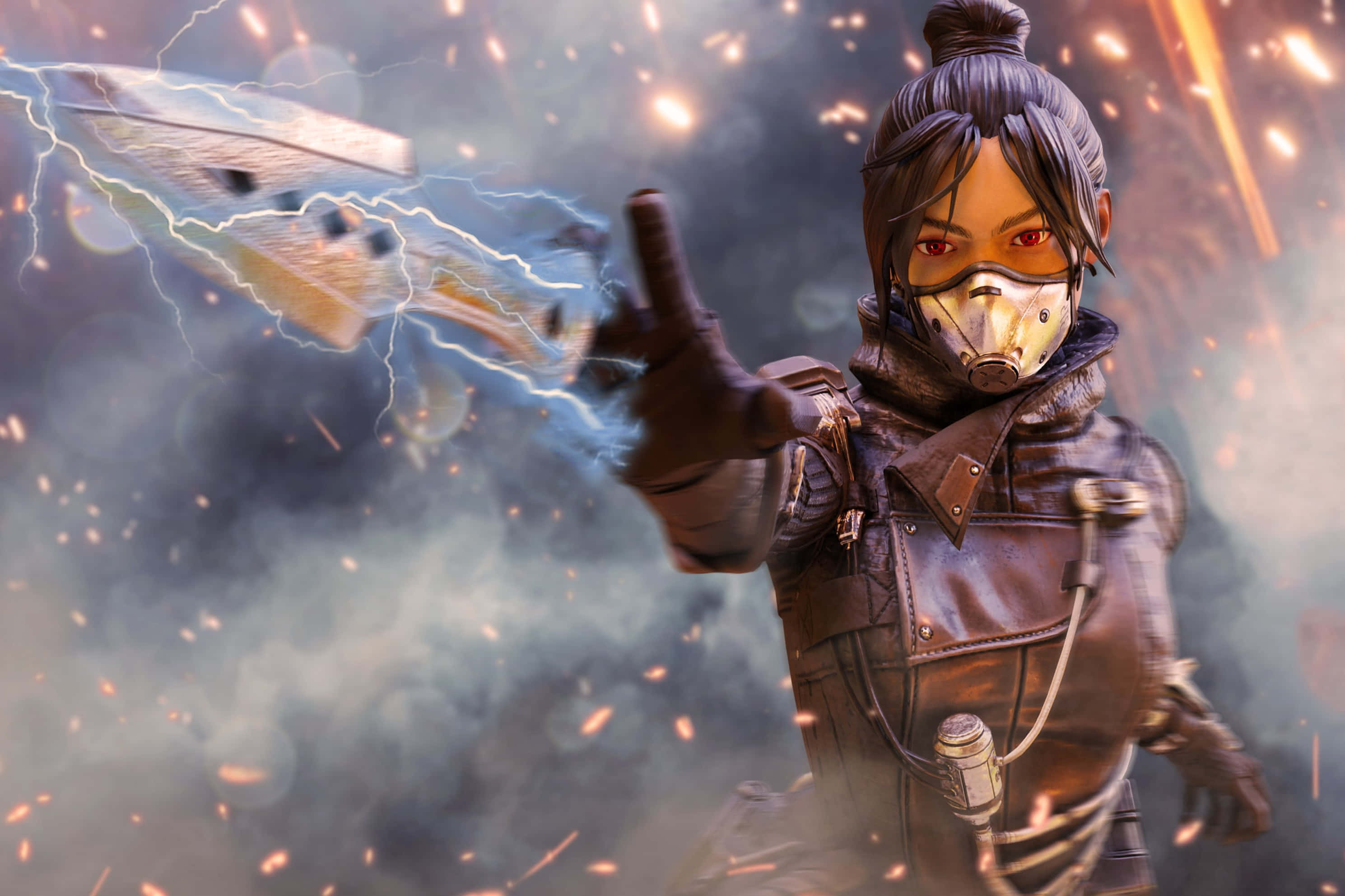 Apex Legends, Wraith, glowing blade, 2K Desktop Wallpaper