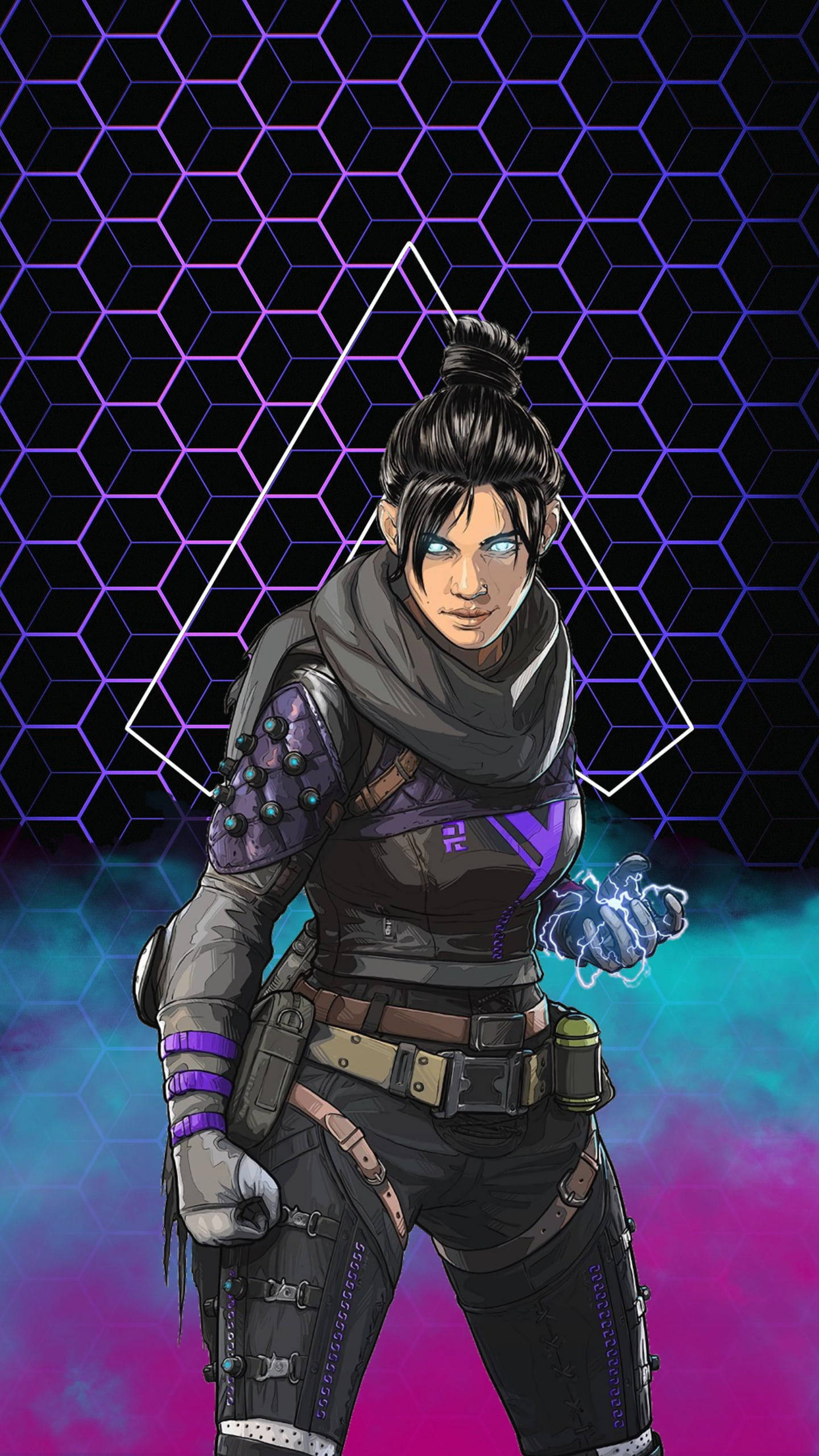 Wraith, Apex Legends, cyberpunk female warrior, 2K Phone Wallpaper