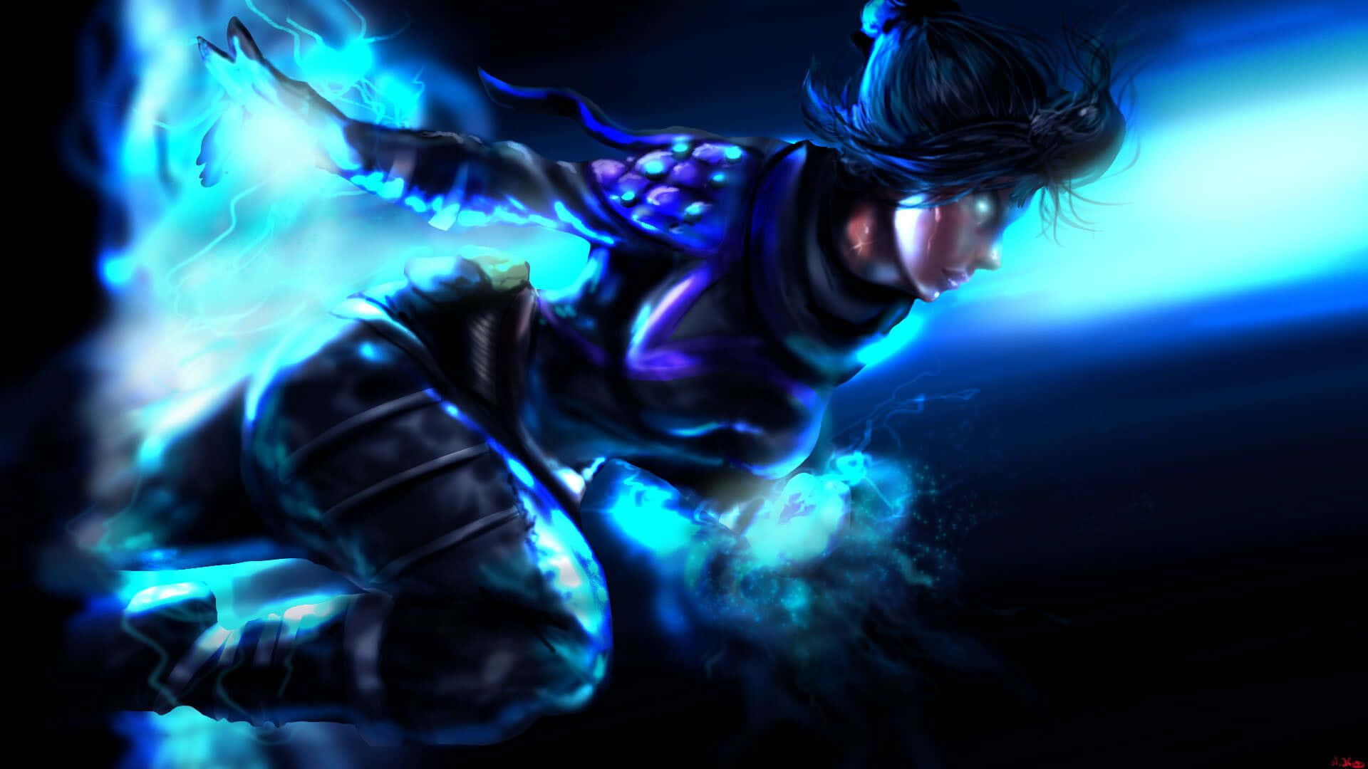 Wraith, Apex Legends, glowing blue energy, Full HD Desktop Wallpaper