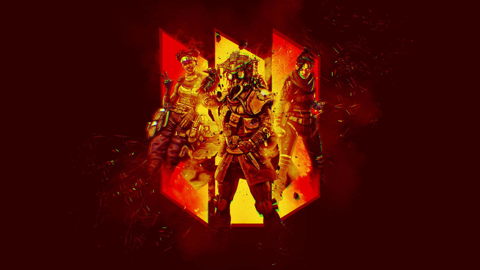 Apex Legends, Wraith, glowing red hexagonal portal, Full HD Desktop Wallpaper