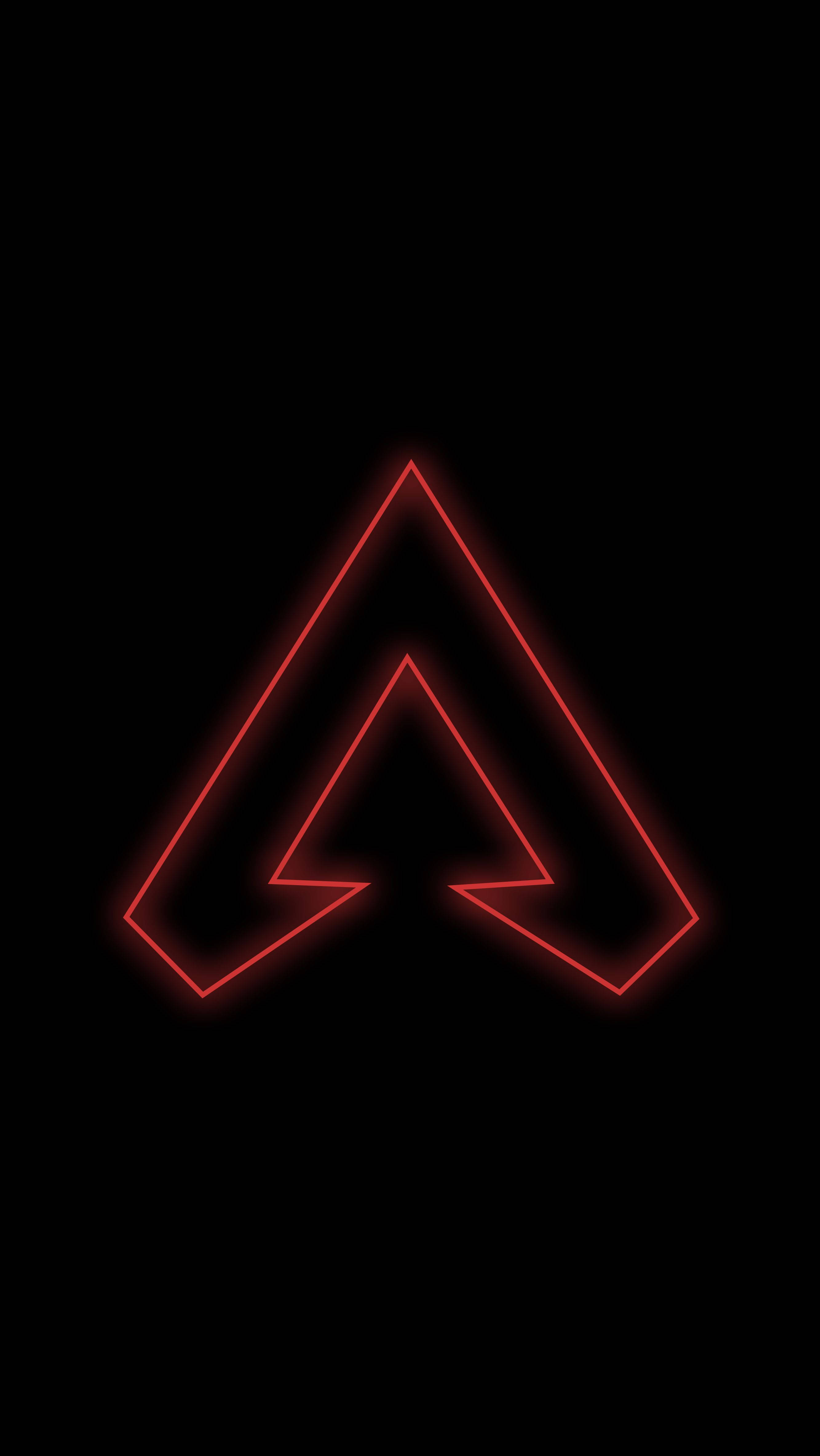 neon red logo, Apex Legends, phone, 4K Phone Wallpaper