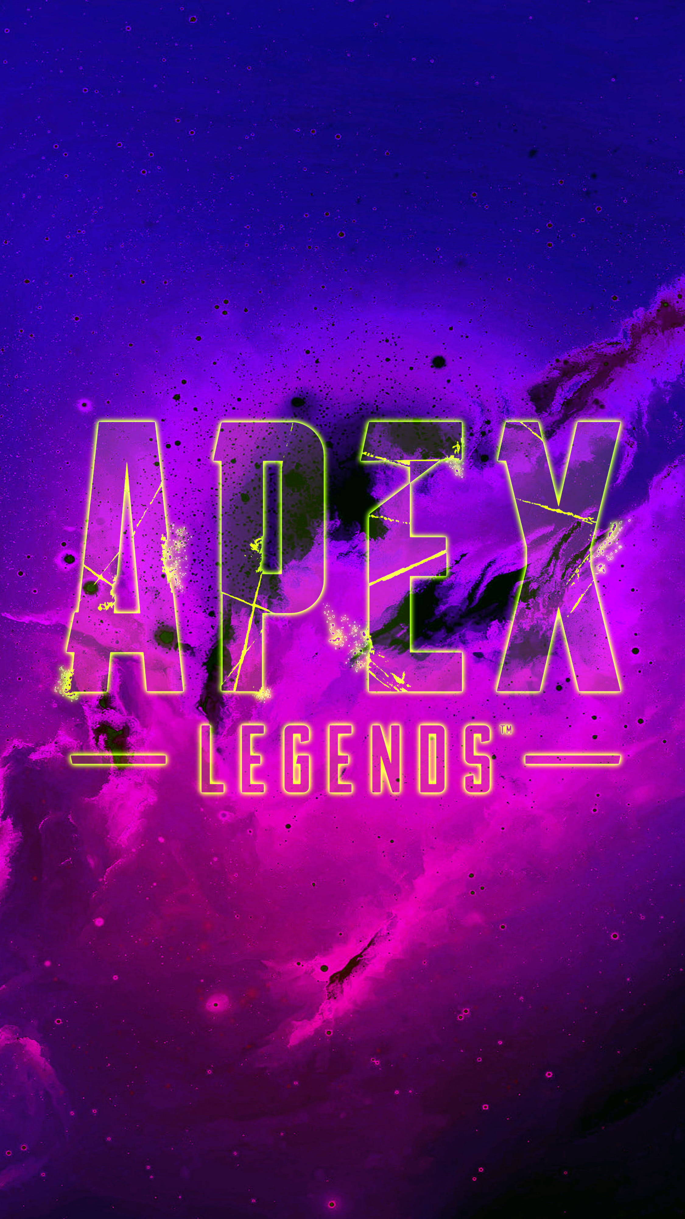 Apex Legends, neon pink, purple cosmic background, 4K Phone Wallpaper