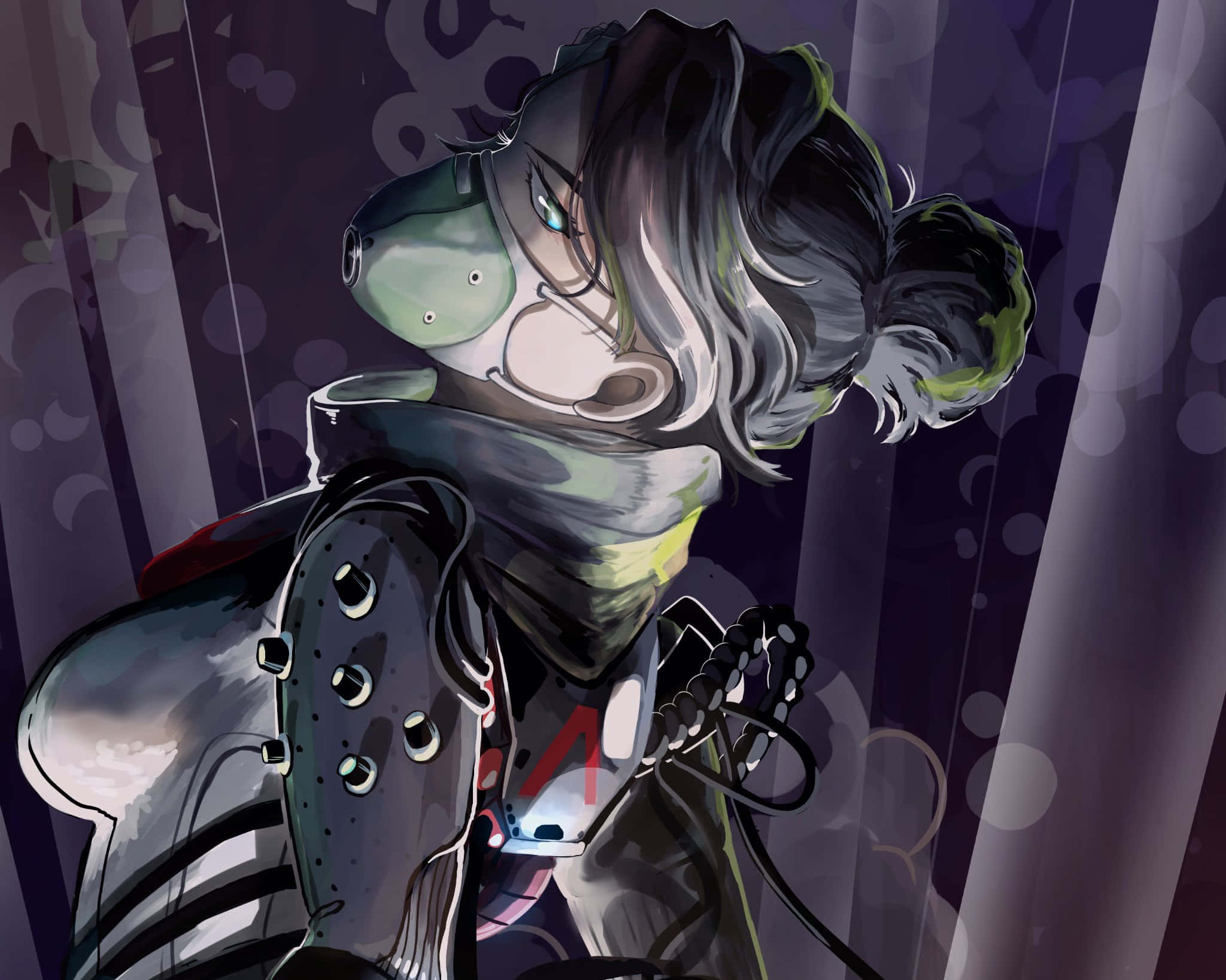 Apex Wraith, gray hair, green goggles, Full HD Desktop Wallpaper