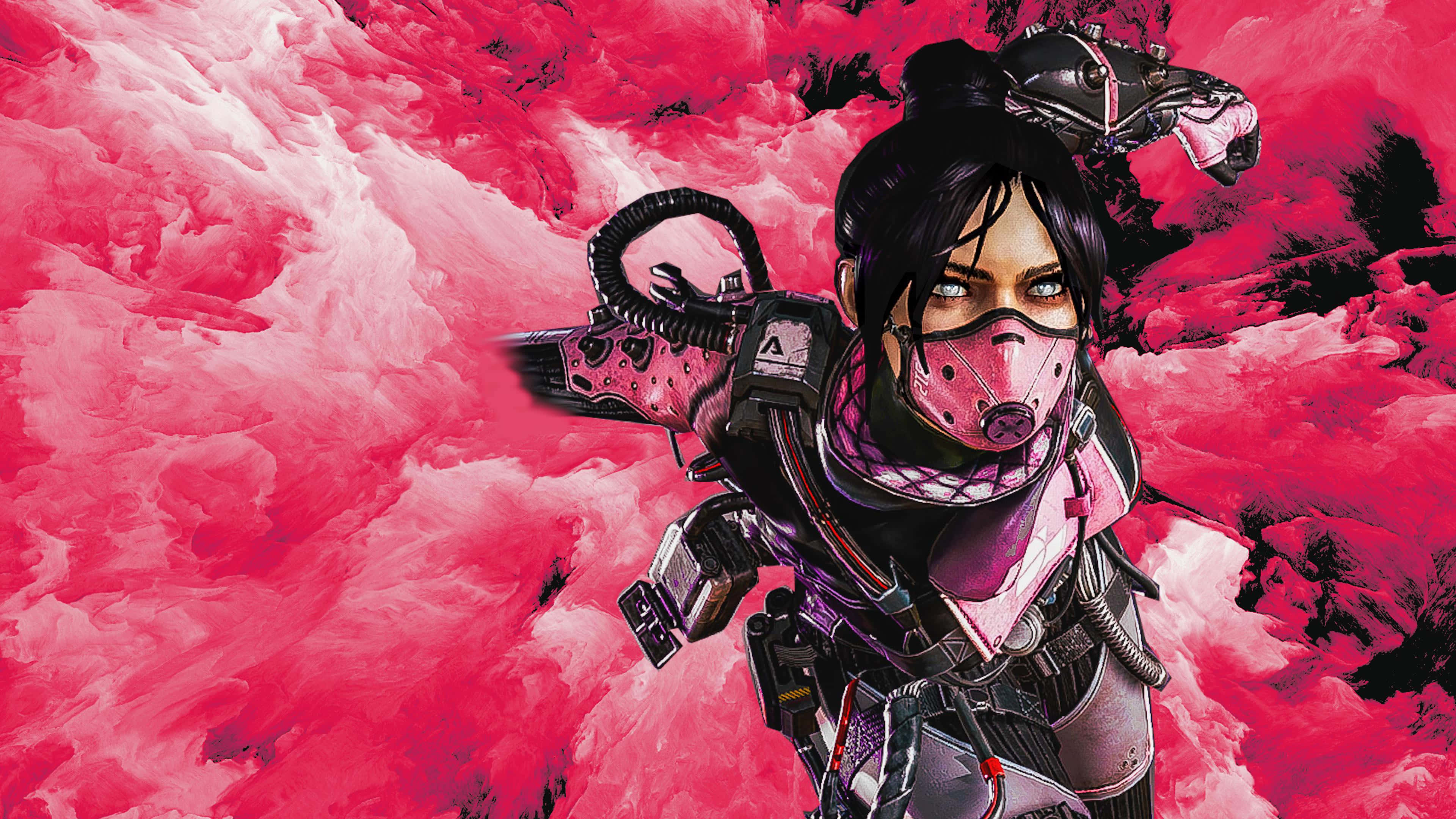 Apex Wraith, masked female soldier, futuristic gear, 4K Desktop Wallpaper