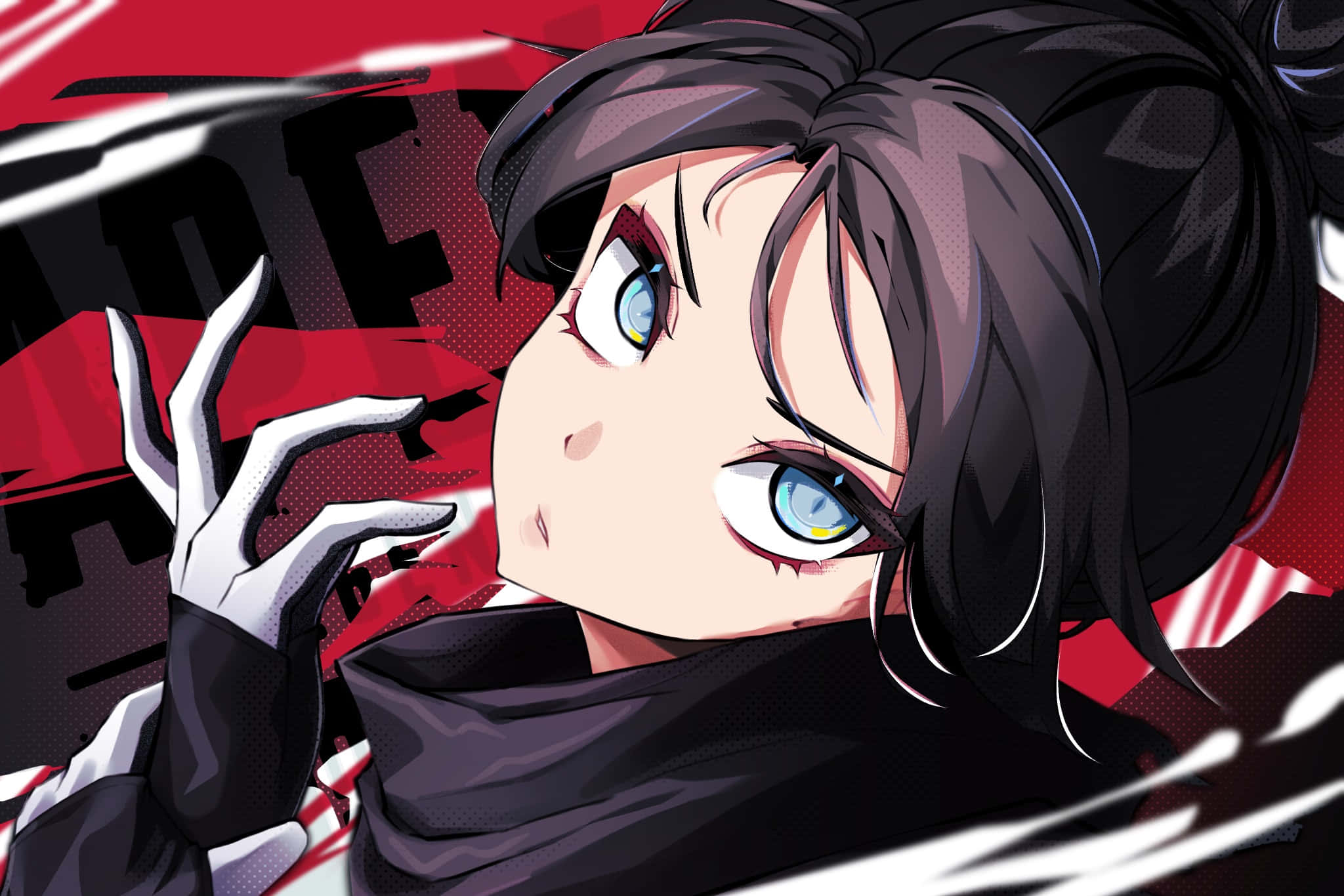 Apex Wraith, anime girl, blue eyes, Full HD Desktop Wallpaper
