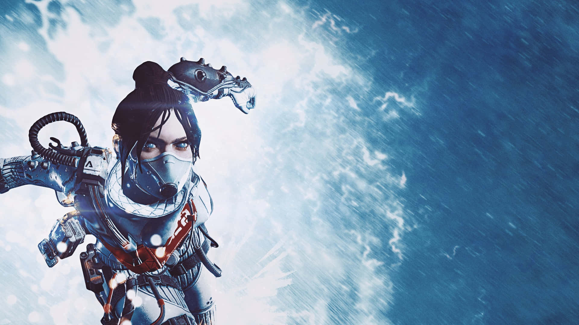Apex Wraith, stormy blue sky, mechanical limbs, Full HD Desktop Wallpaper
