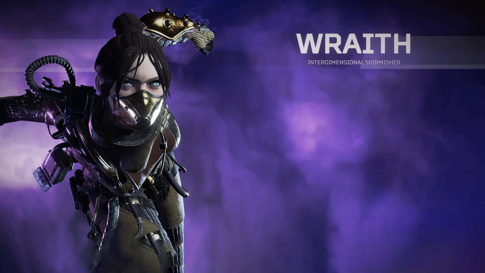 Apex Wraith, cyberpunk warrior, gas mask, Full HD Desktop Wallpaper