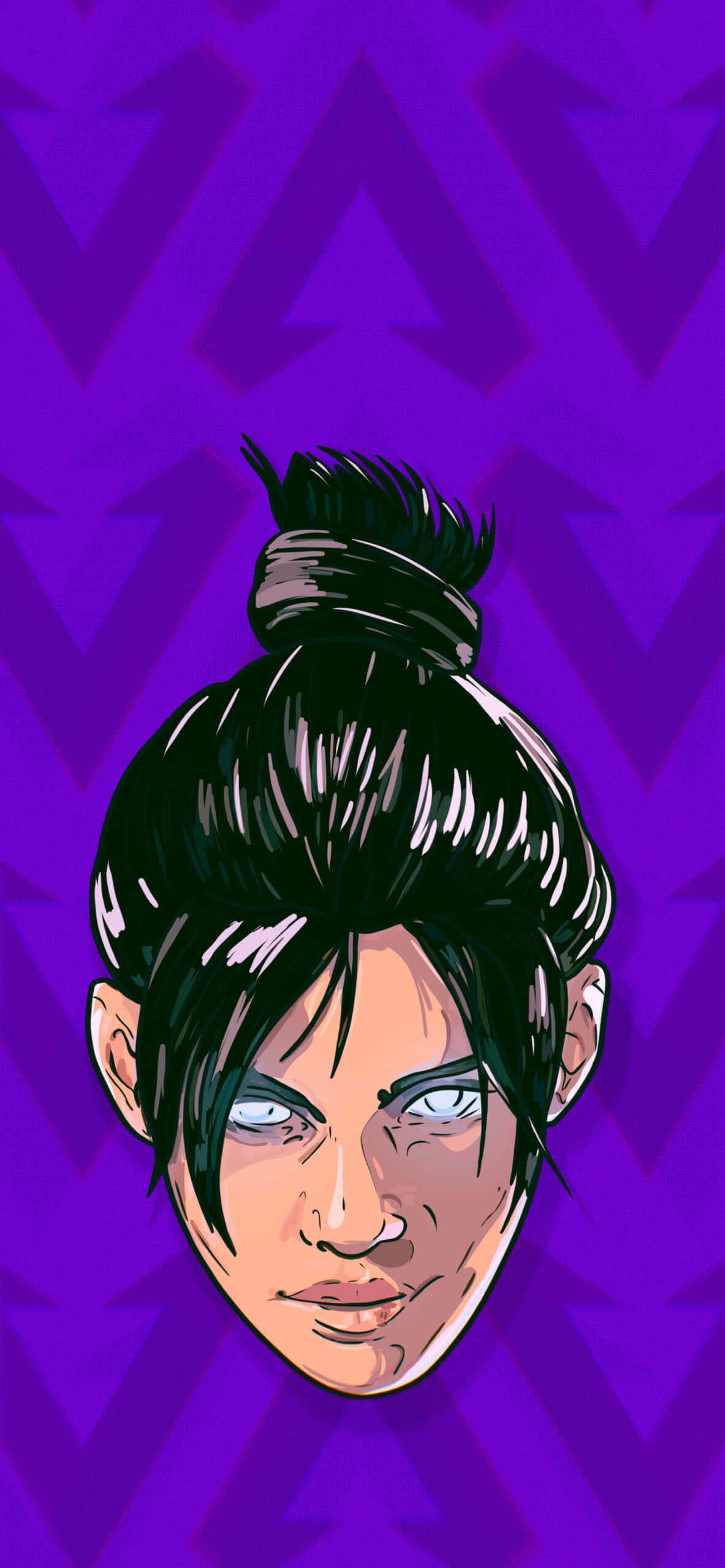 Apex Wraith, anime character, dark hair, 2K Phone Wallpaper