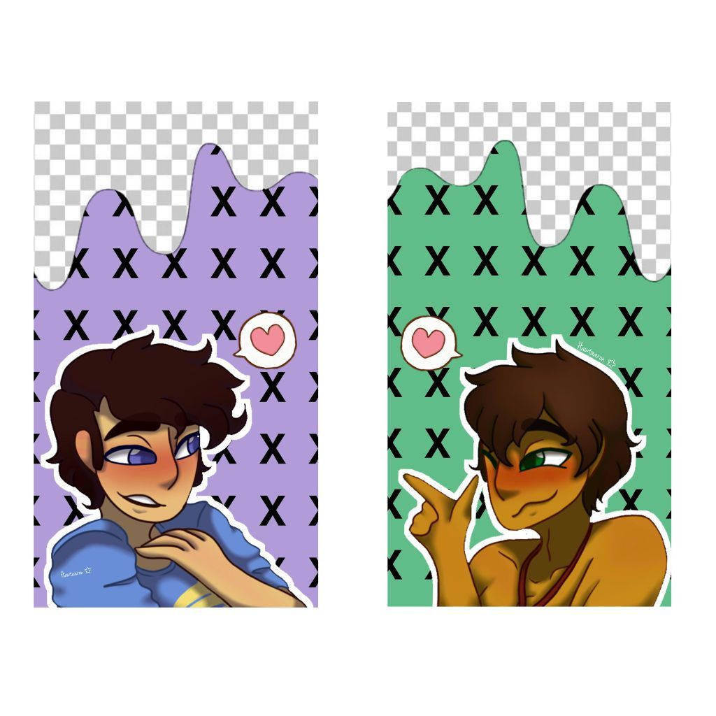Aphmau, anime-style, heart speech bubbles, SD Desktop Wallpaper