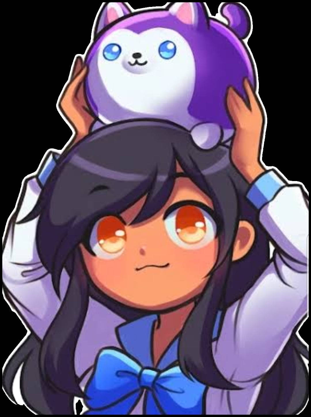 Aphmau, orange eyes, dark hair, HD Phone Wallpaper