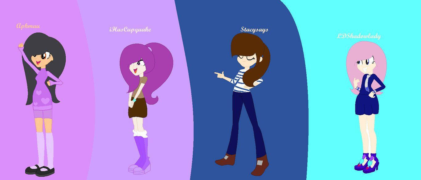 Aphmau, colorful friends, anime-style girls, HD Desktop Wallpaper
