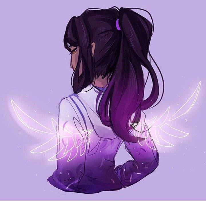 Aphmau, dark purple hair, high ponytail, SD Desktop Wallpaper