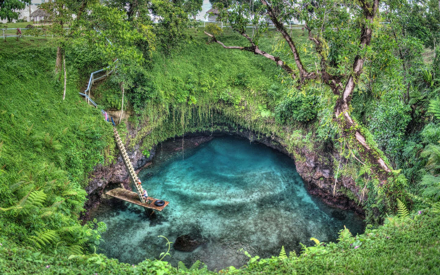 underground river, Apia, turquoise natural pool, HD Desktop Wallpaper