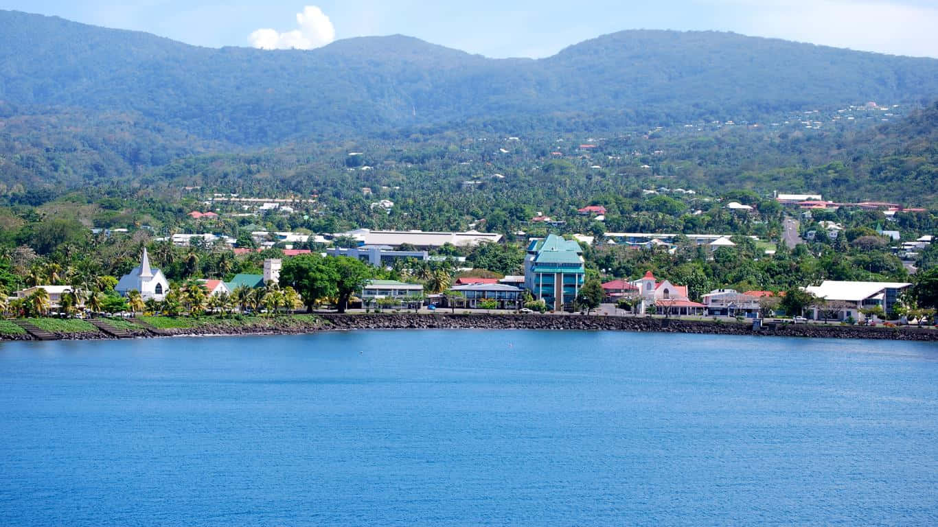 Apia, coastal town, colorful buildings, HD Desktop Wallpaper
