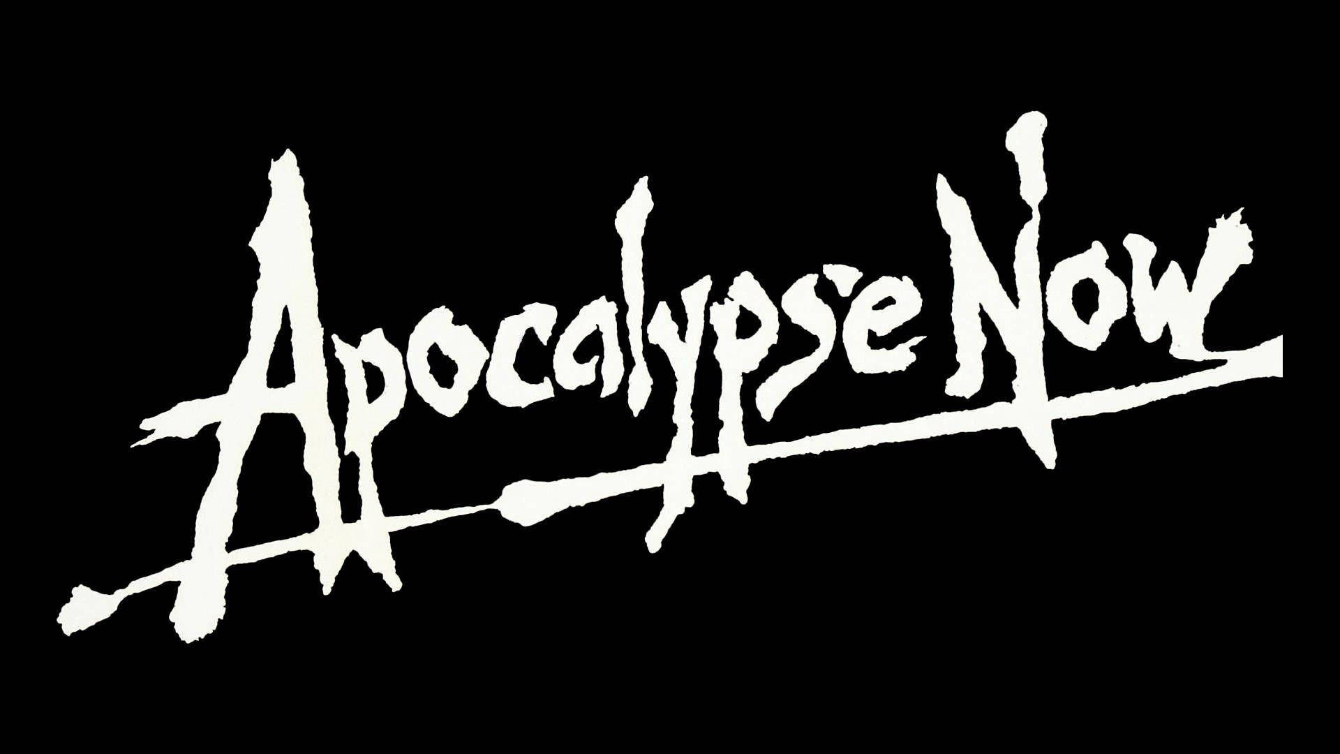 Apocalypse Now, black background, white graffiti-style text, Full HD Desktop Wallpaper