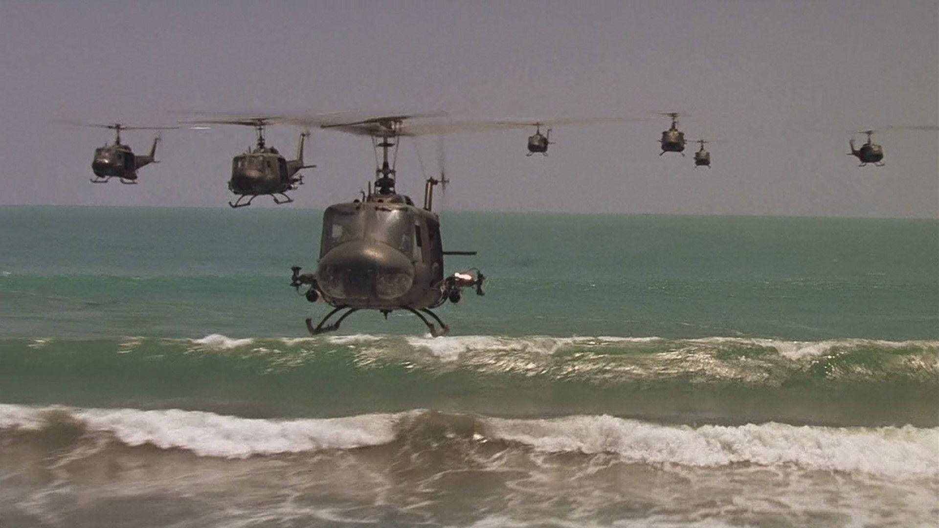 Apocalypse Now, fighter helicopters, turquoise ocean, Full HD Desktop Wallpaper