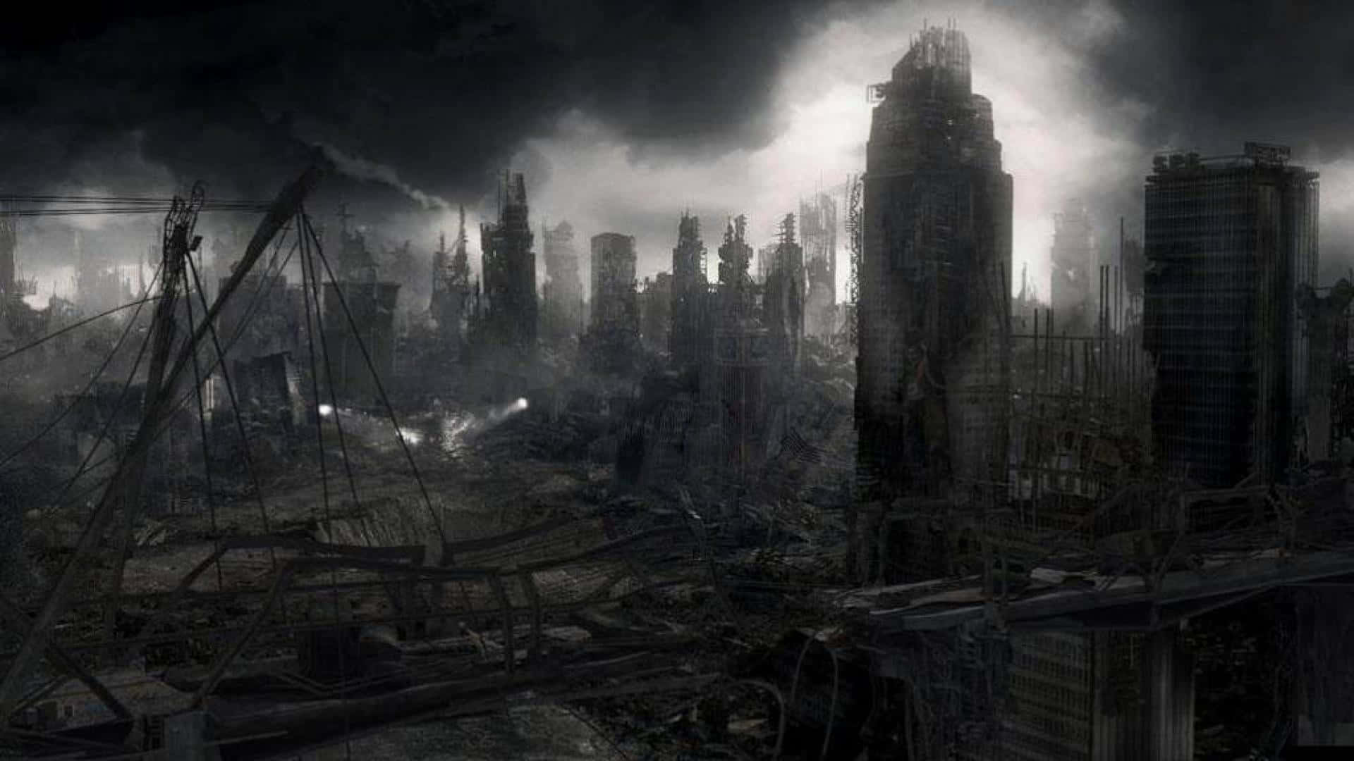 Apocalypse, 1920 x 1080, post-apocalyptic cityscape, Full HD Desktop Wallpaper