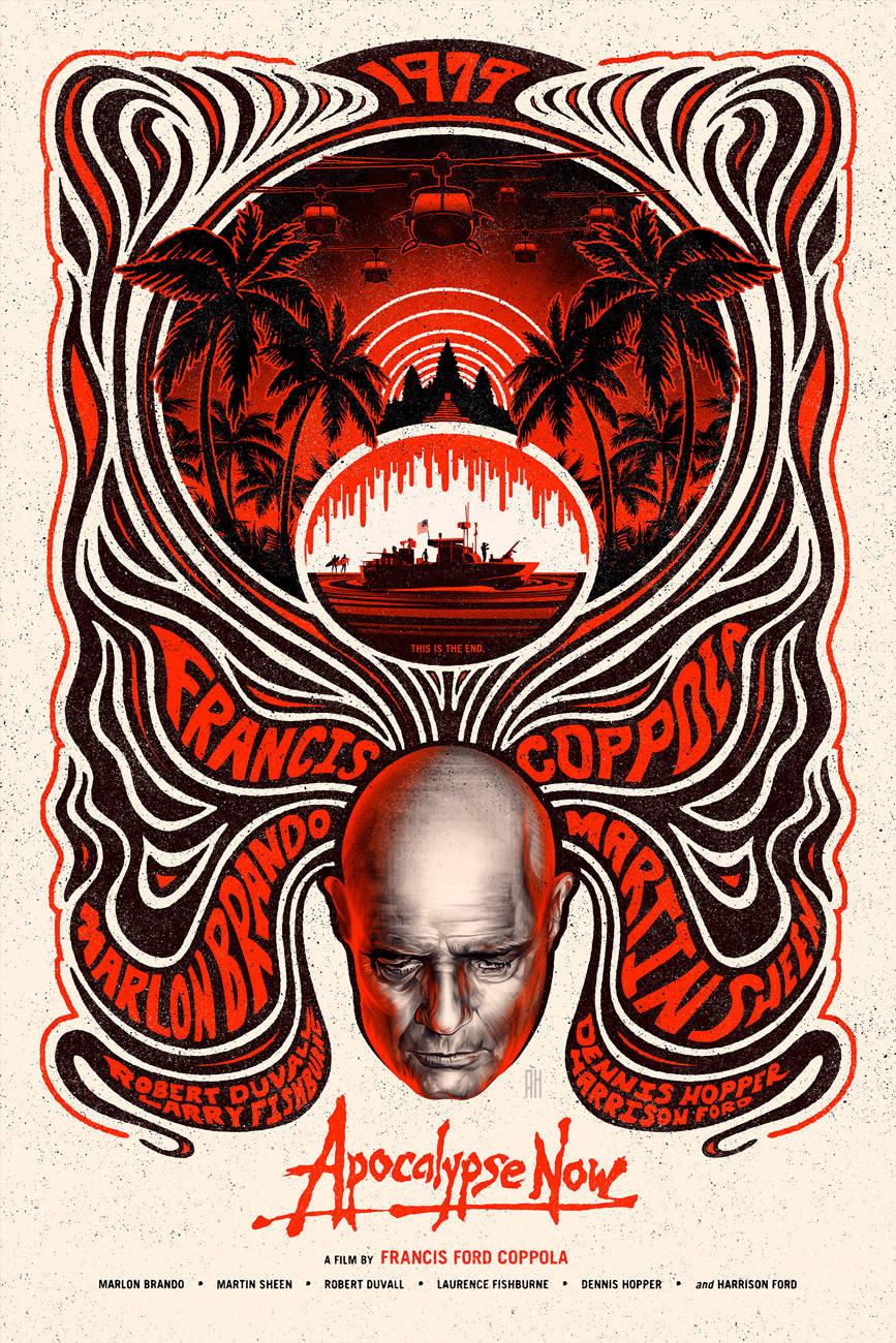 Apocalypse Now, orange gothic, bald man's face, HD Phone Wallpaper
