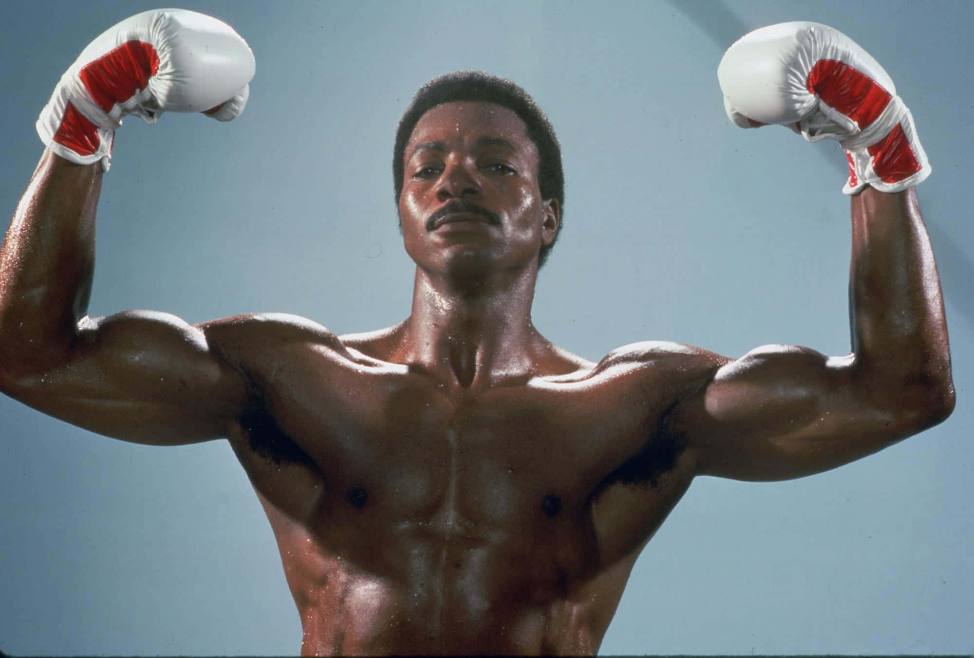 Apollo Creed, white and red gloves, muscular boxer, Full HD Desktop Wallpaper