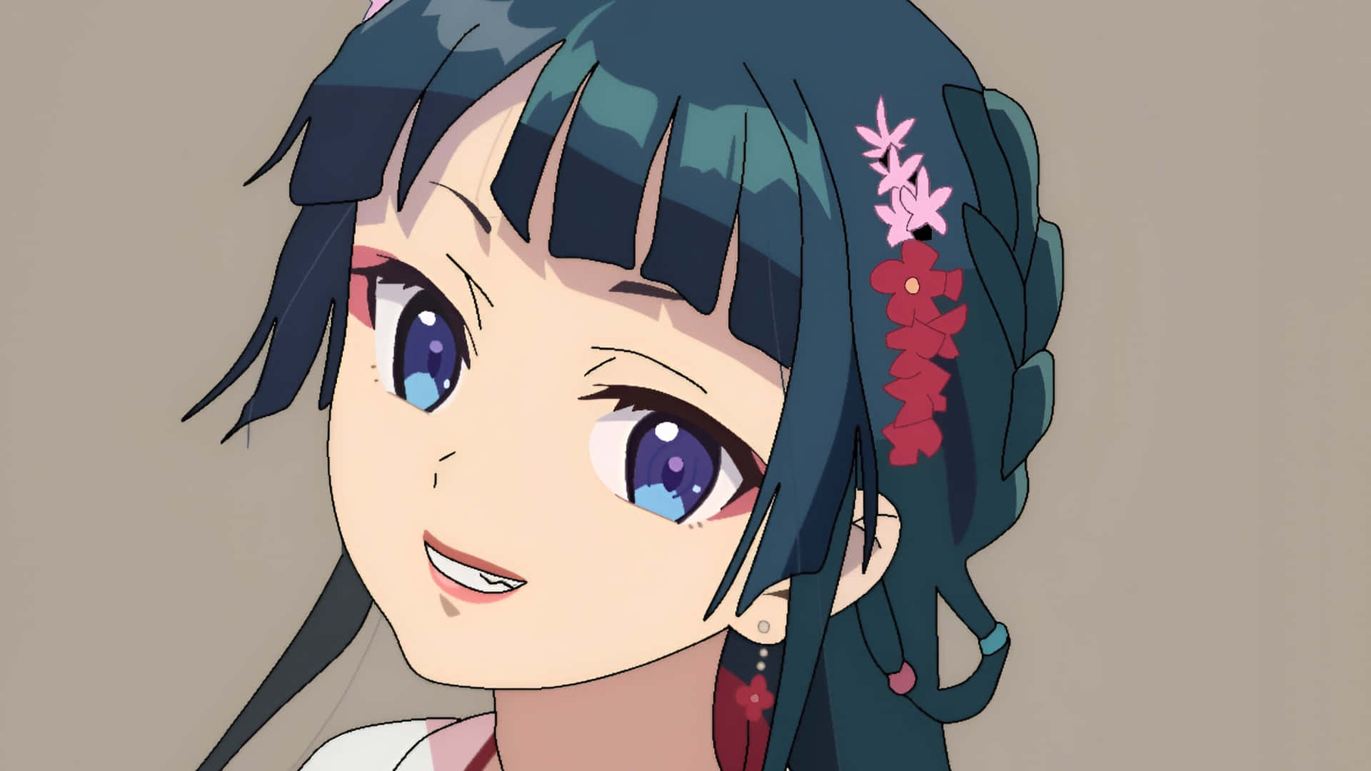 Apothecary Diaries, teal hair, purple eyes, Full HD Desktop Wallpaper