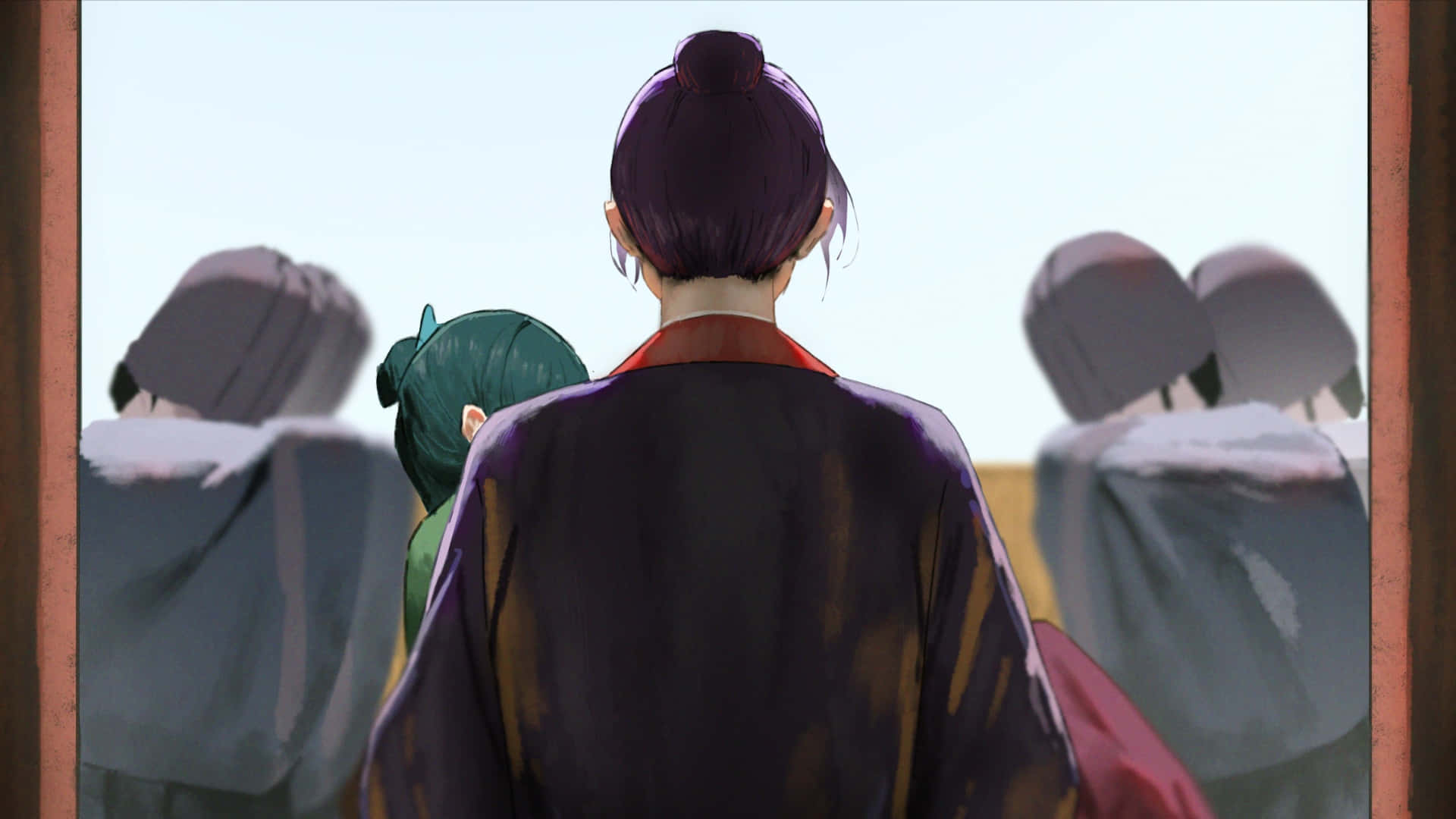 Apothecary Diaries, purple hair, bun, Full HD Desktop Wallpaper