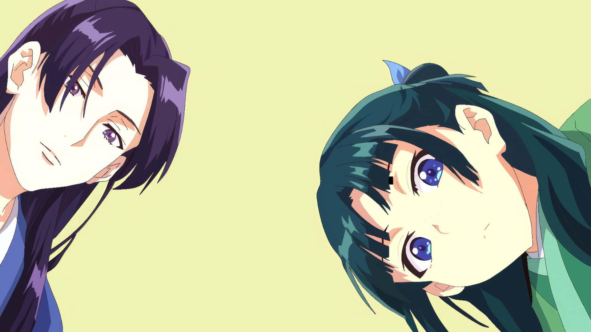 Apothecary Diaries, purple hair, teal hair, Full HD Desktop Wallpaper