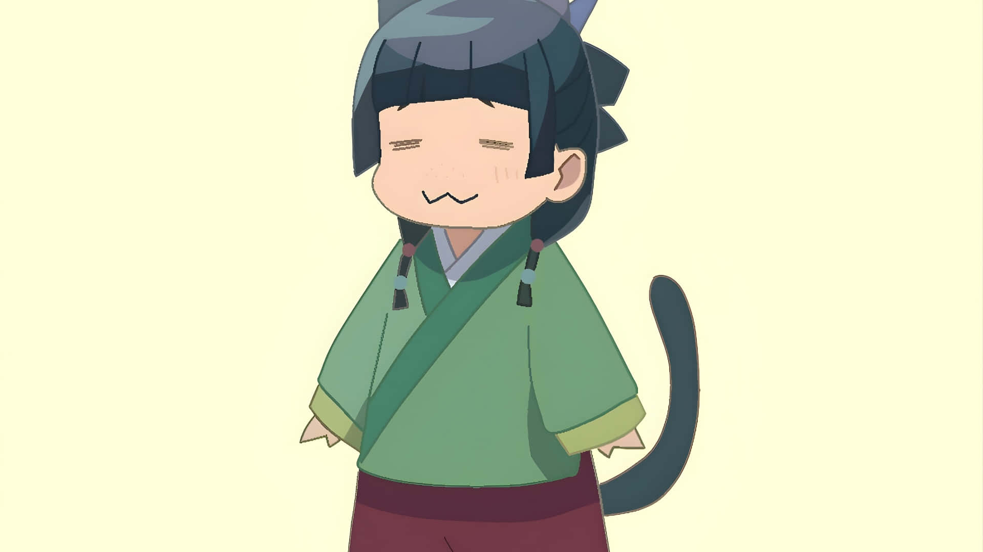 Apothecary Diaries, chibi character, anime cat girl, Full HD Desktop Wallpaper