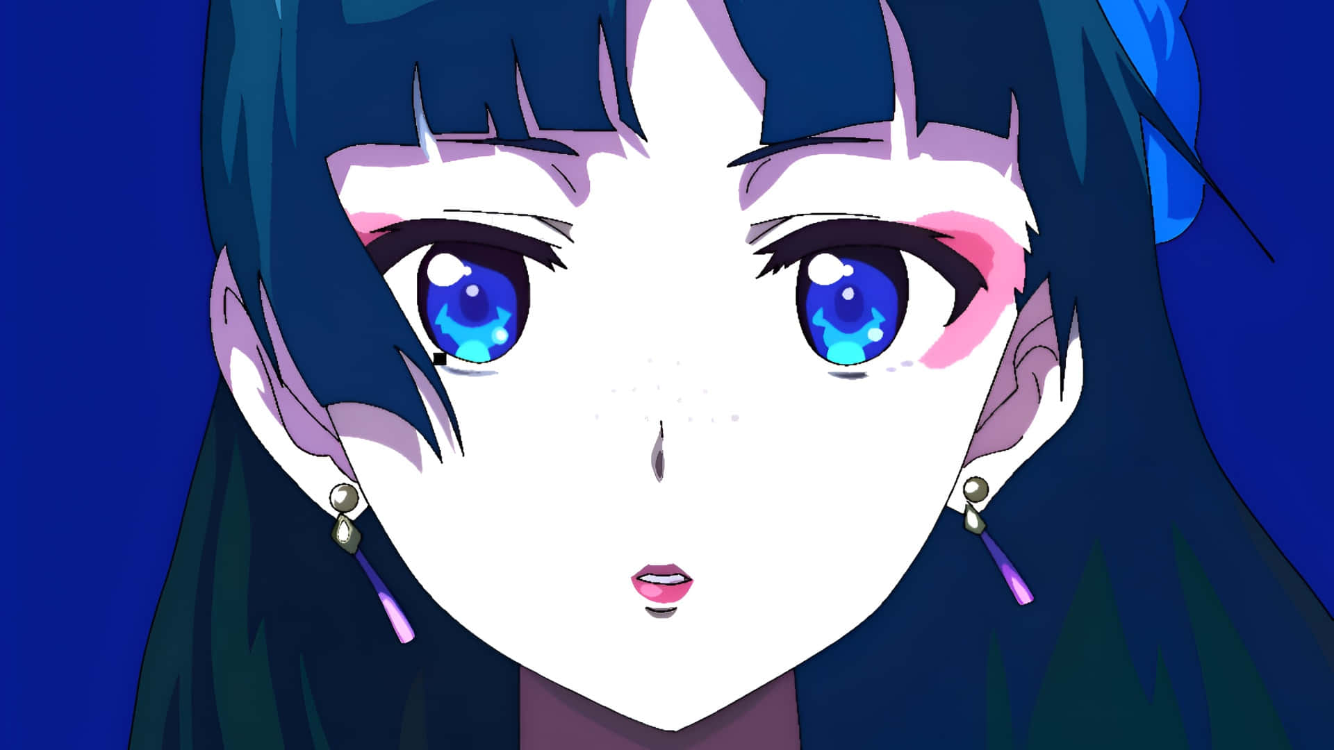 Apothecary Diaries, deep blue eyes, dark teal hair, Full HD Desktop Wallpaper