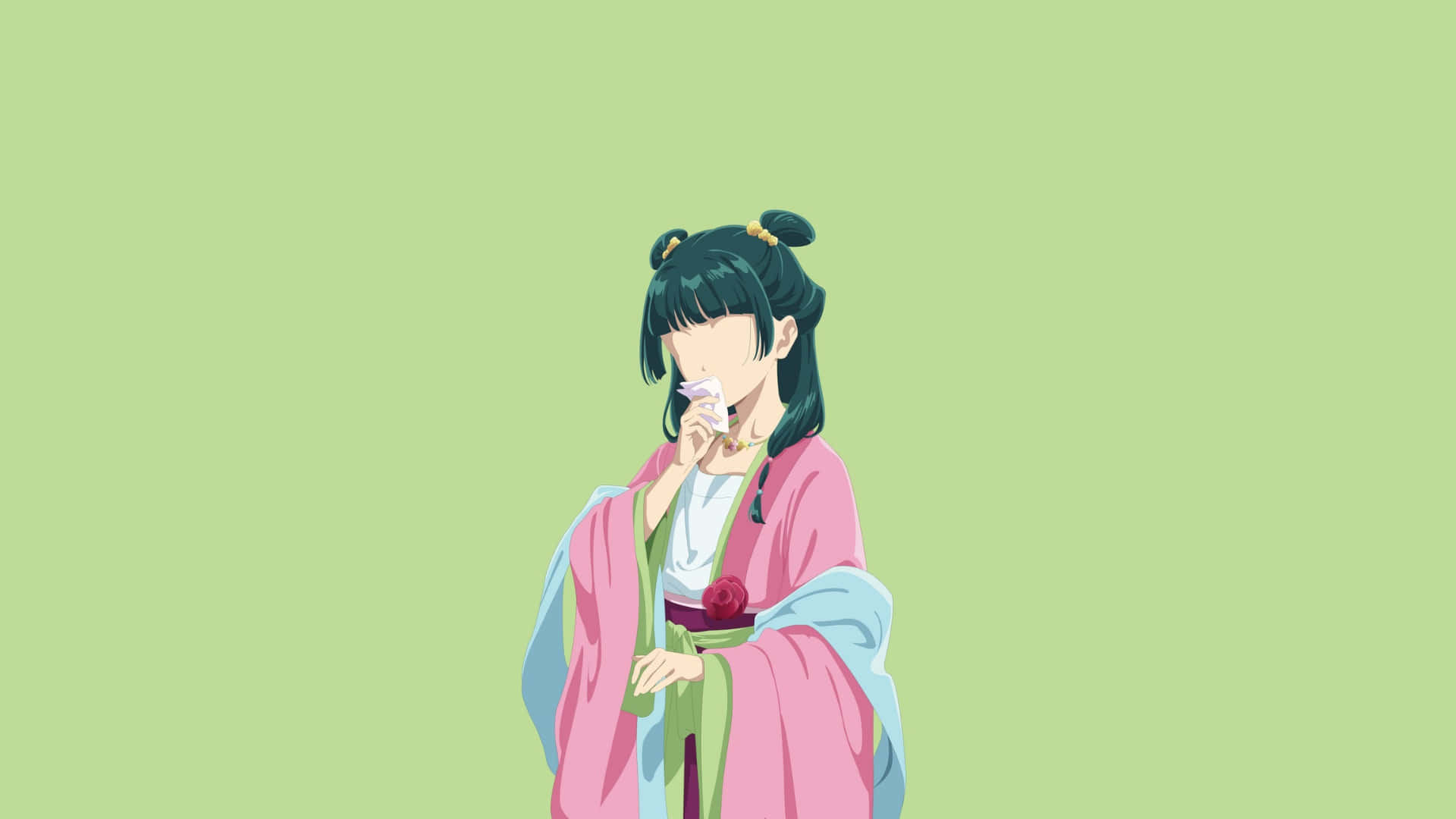 Apothecary Diaries, female character, pink and green traditional robes, Full HD Desktop Wallpaper