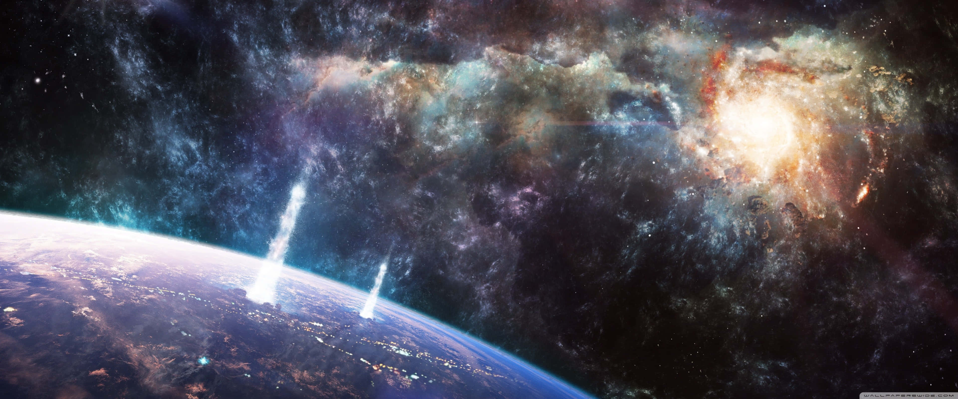 Apple 3840x1600, 3840 x 1600, Earth's curved horizon, 4K Desktop Wallpaper