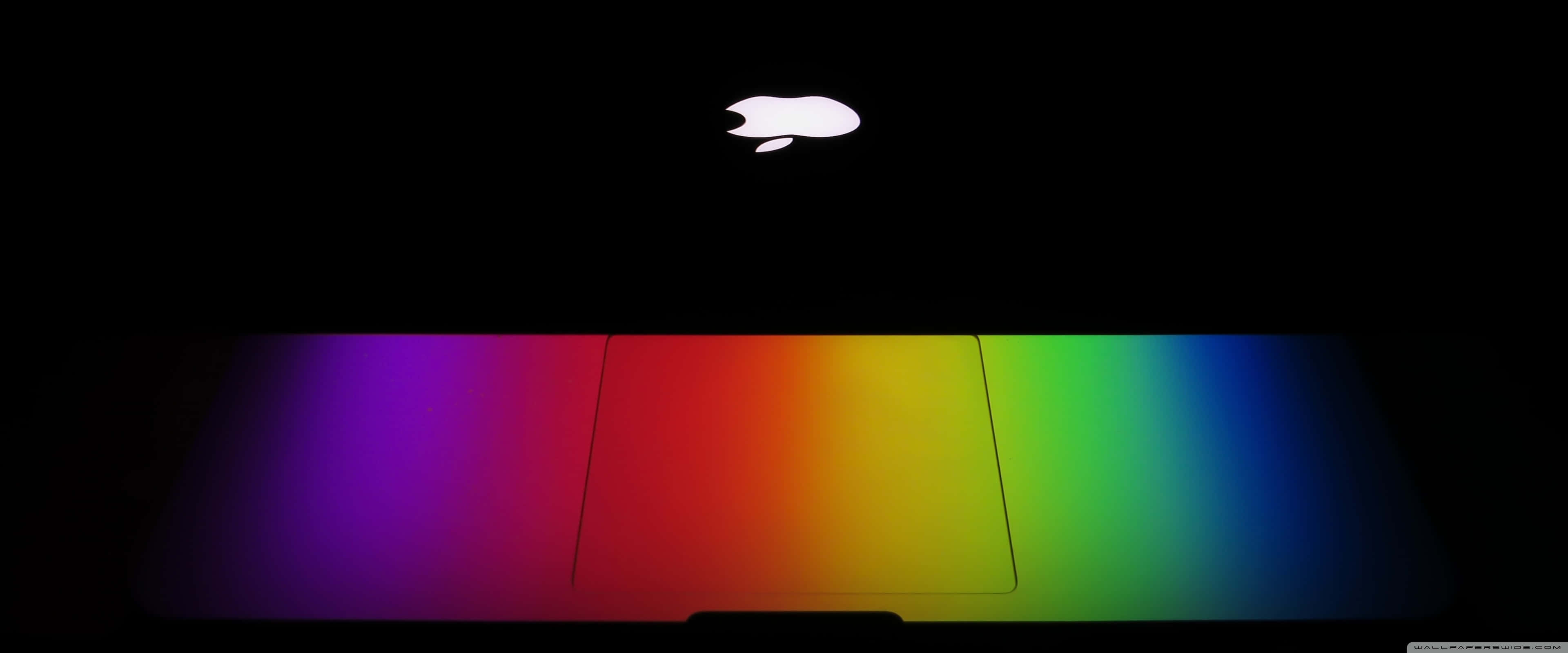 Apple logo, 3840x1600, rainbow gradient, 4K Desktop Wallpaper