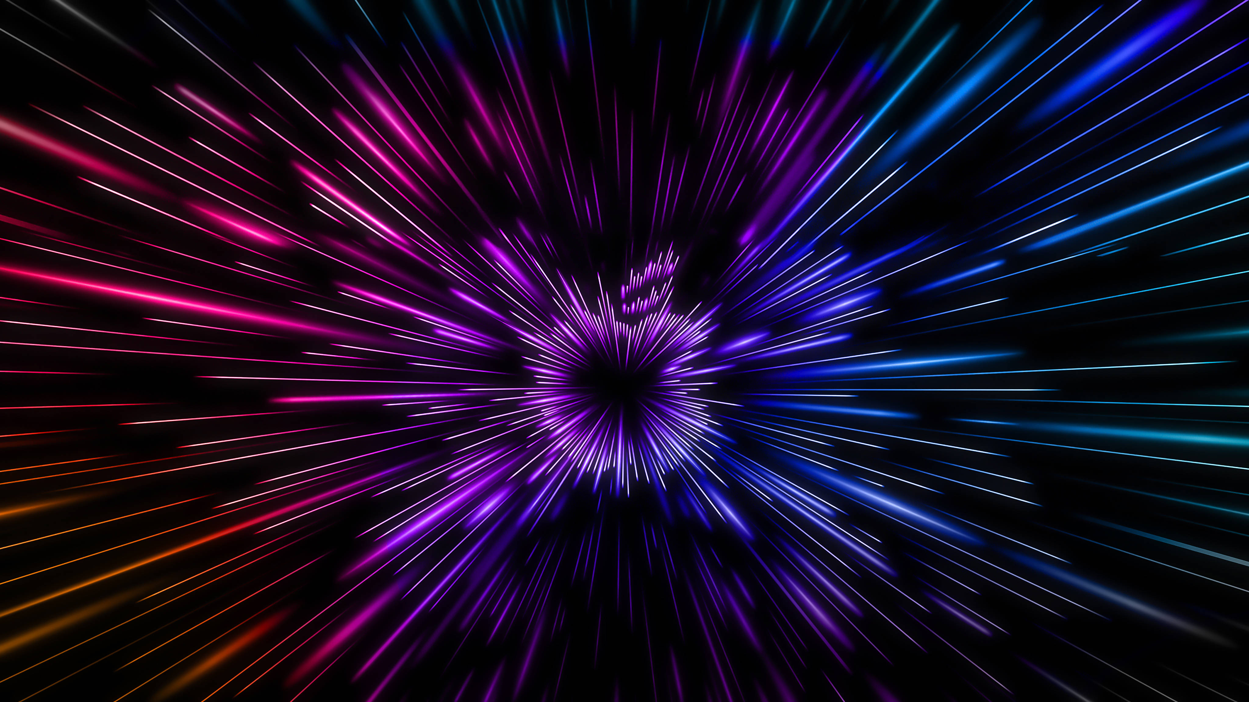 Apple 4K Ultra HD, neon streaks, purple blue, 4K Desktop Wallpaper
