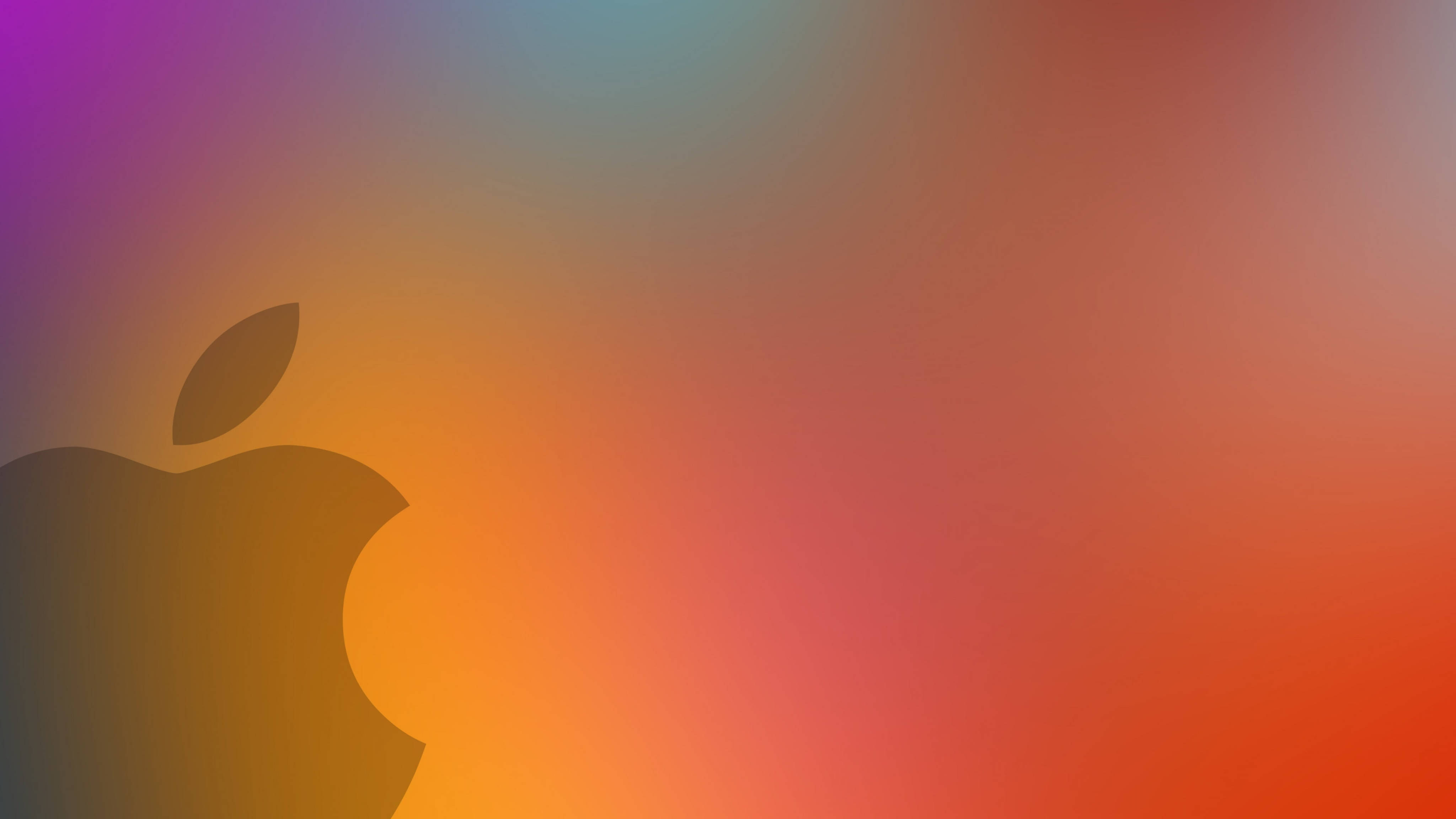 Apple 4K Ultra HD, Apple logo silhouette, vibrant gradient background, 4K Desktop Wallpaper