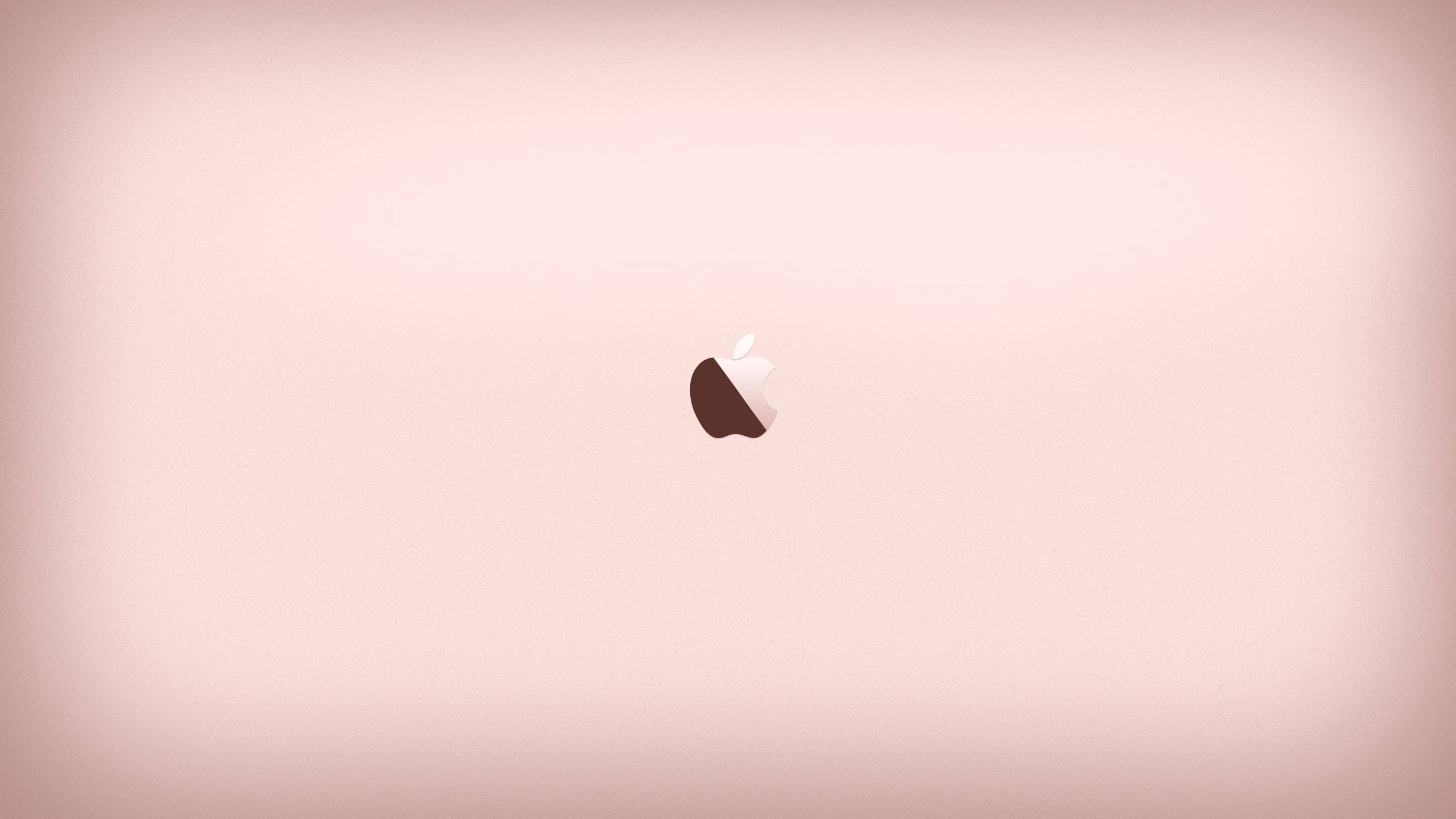 Apple 4K Ultra HD, rose gold, minimalist apple logo, 4K Desktop Wallpaper