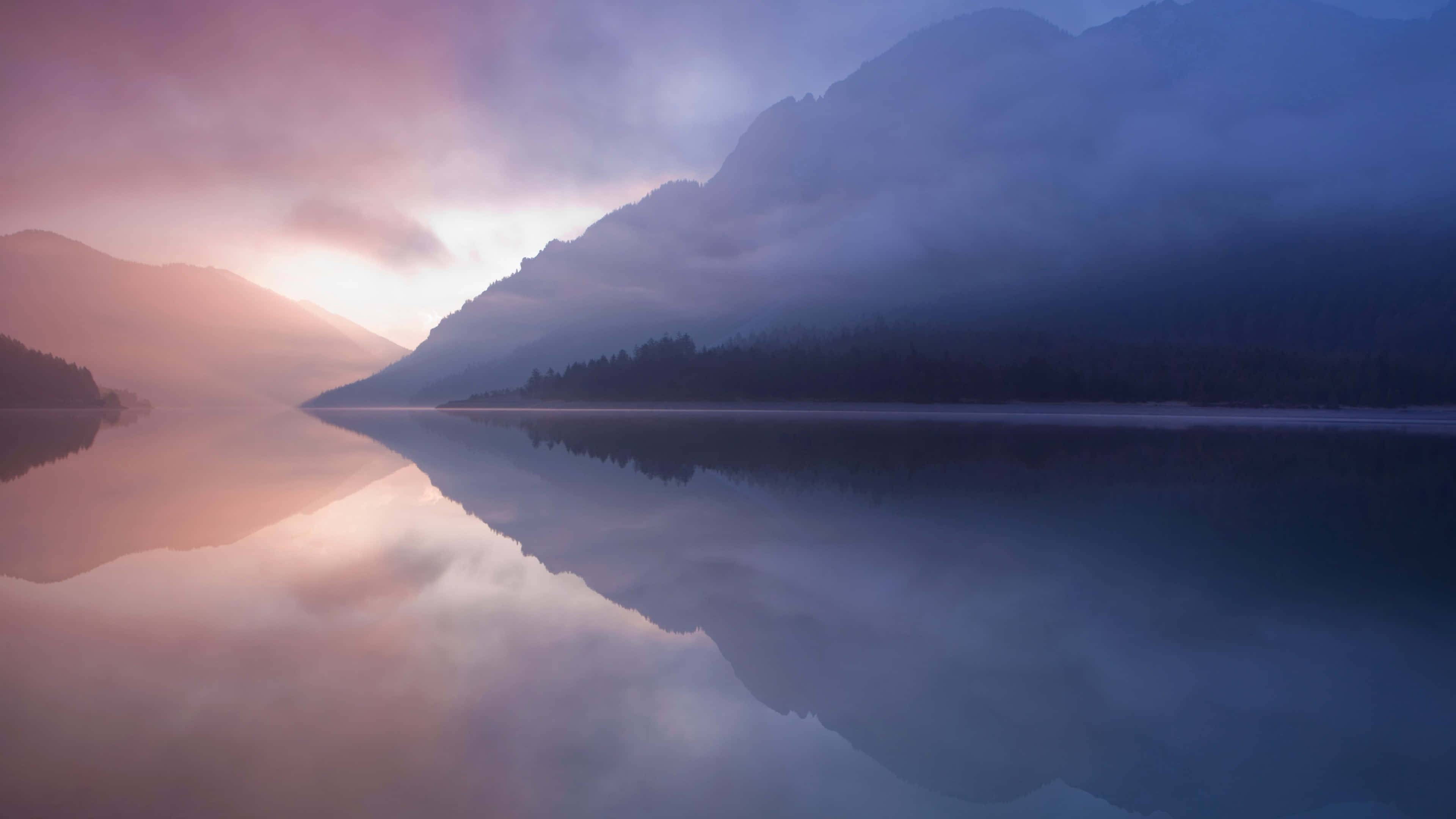 Apple 4K, 3840 x 2160, mountain lake, 4K Desktop Wallpaper