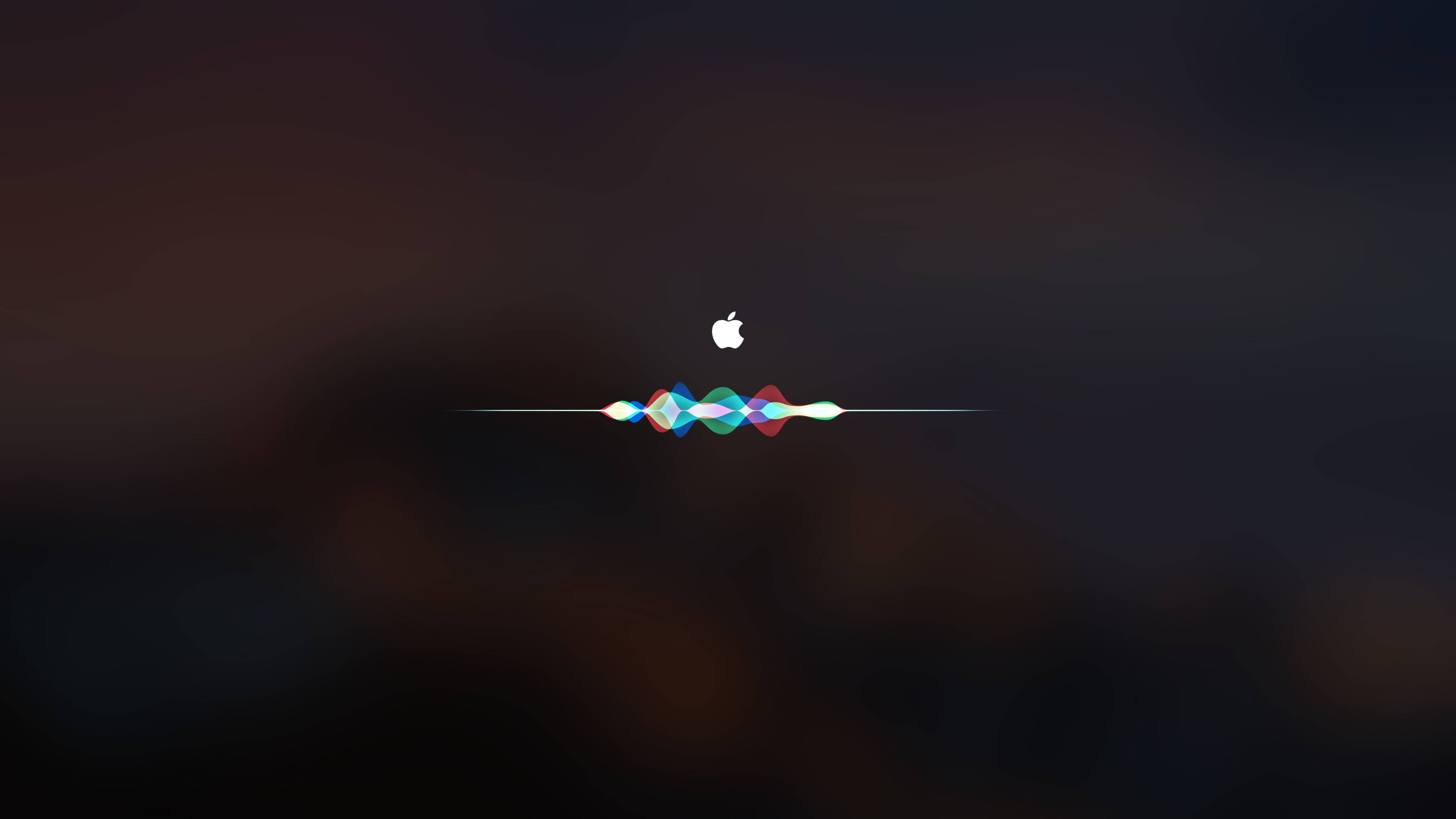 Apple 4K Ultra HD, Apple logo, colorful waveform, 4K Desktop Wallpaper