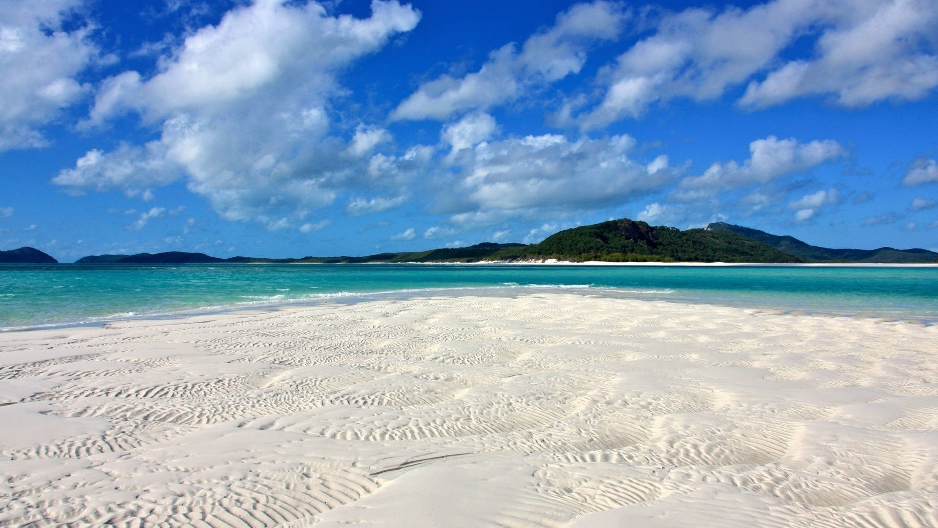 Apple Beach, sunset, white sand beach, Full HD Desktop Wallpaper