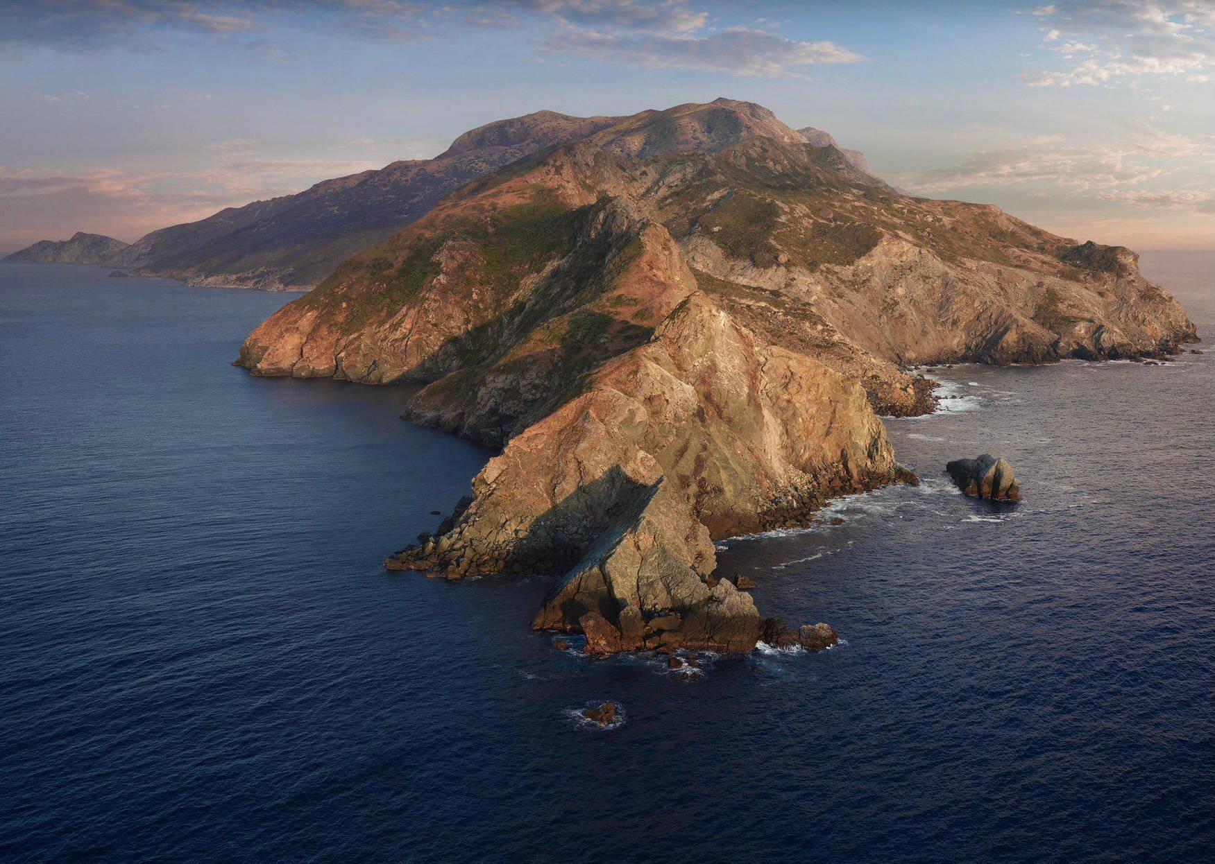 macOS Catalina, Blue Ocean, golden hour, HD Desktop Wallpaper