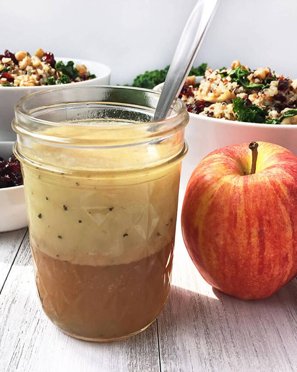 apple cider vinegar, glass jar, layered apple cider vinaigrette, SD Phone Wallpaper