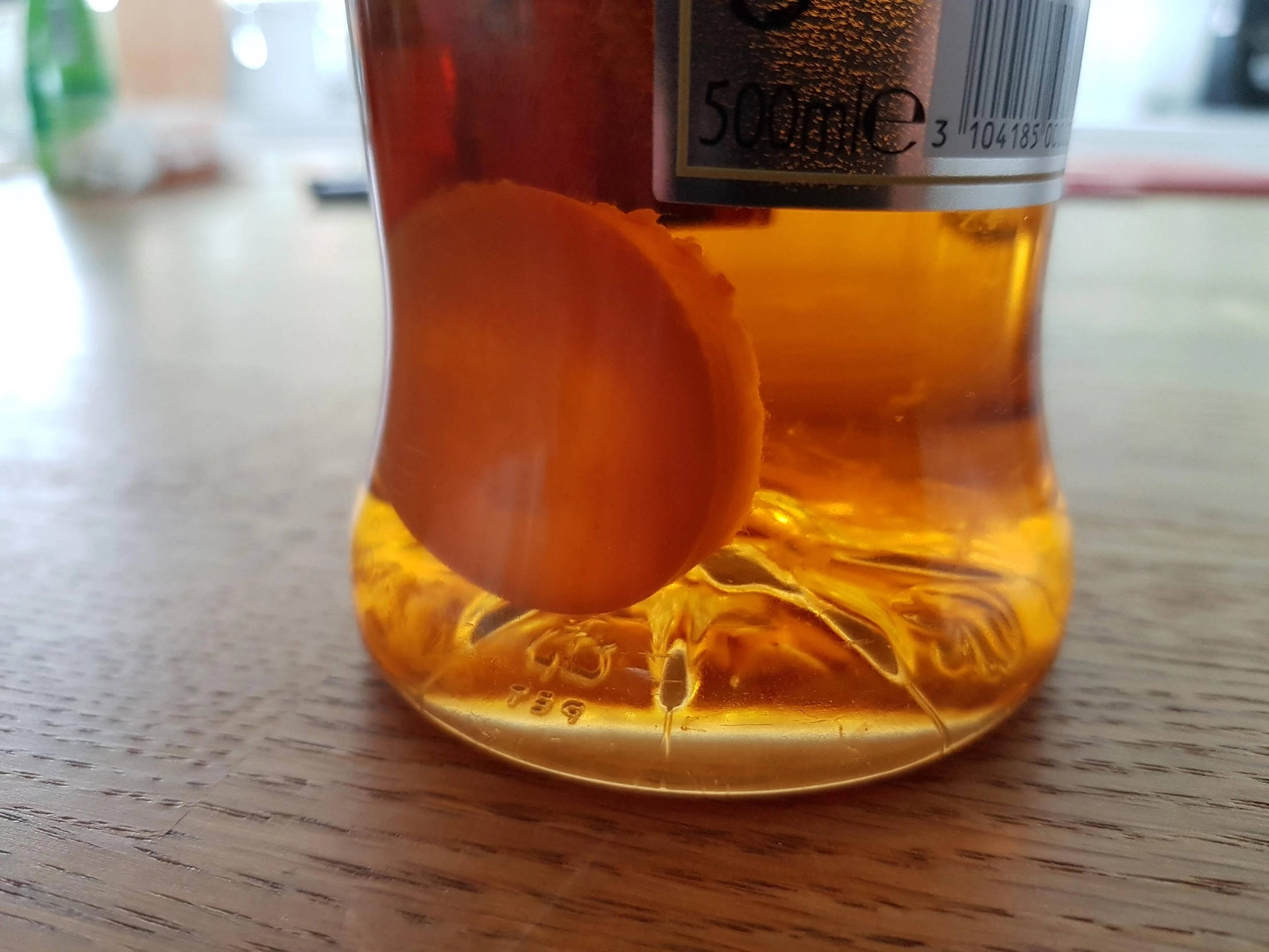 apple cider vinegar, amber liquid, orange slice, Full HD Desktop Wallpaper