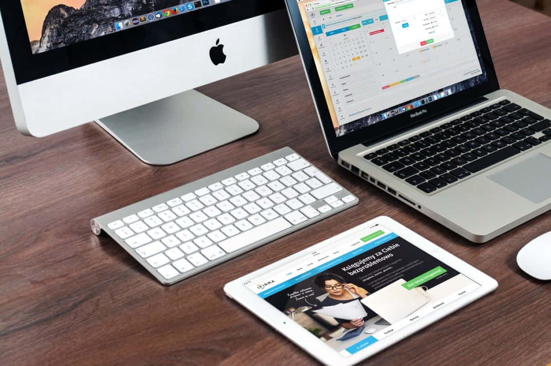 iMac, laptop, tablet, SD Desktop Wallpaper