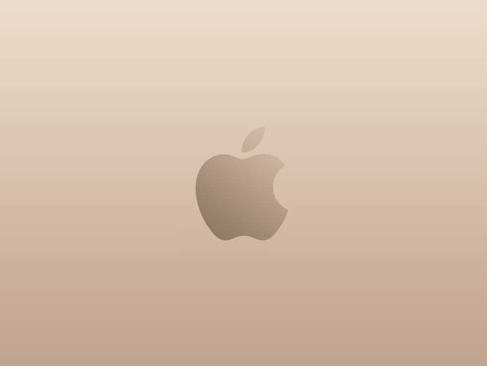 rose gold, Apple logo, beige background, SD Desktop Wallpaper