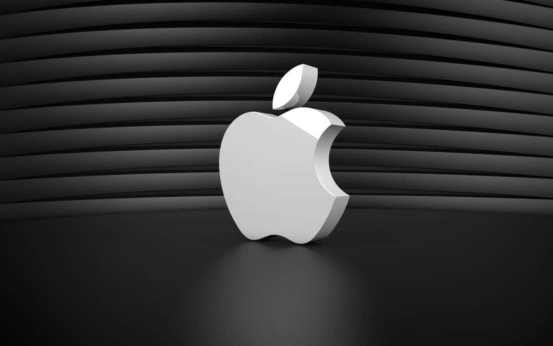 Apple Laptop, Apple logo, silver, SD Desktop Wallpaper