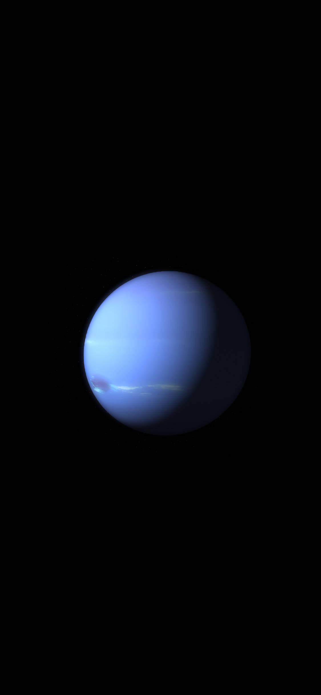 Apple iPhone Default, blue planet, atmospheric bands, Full HD Phone Wallpaper