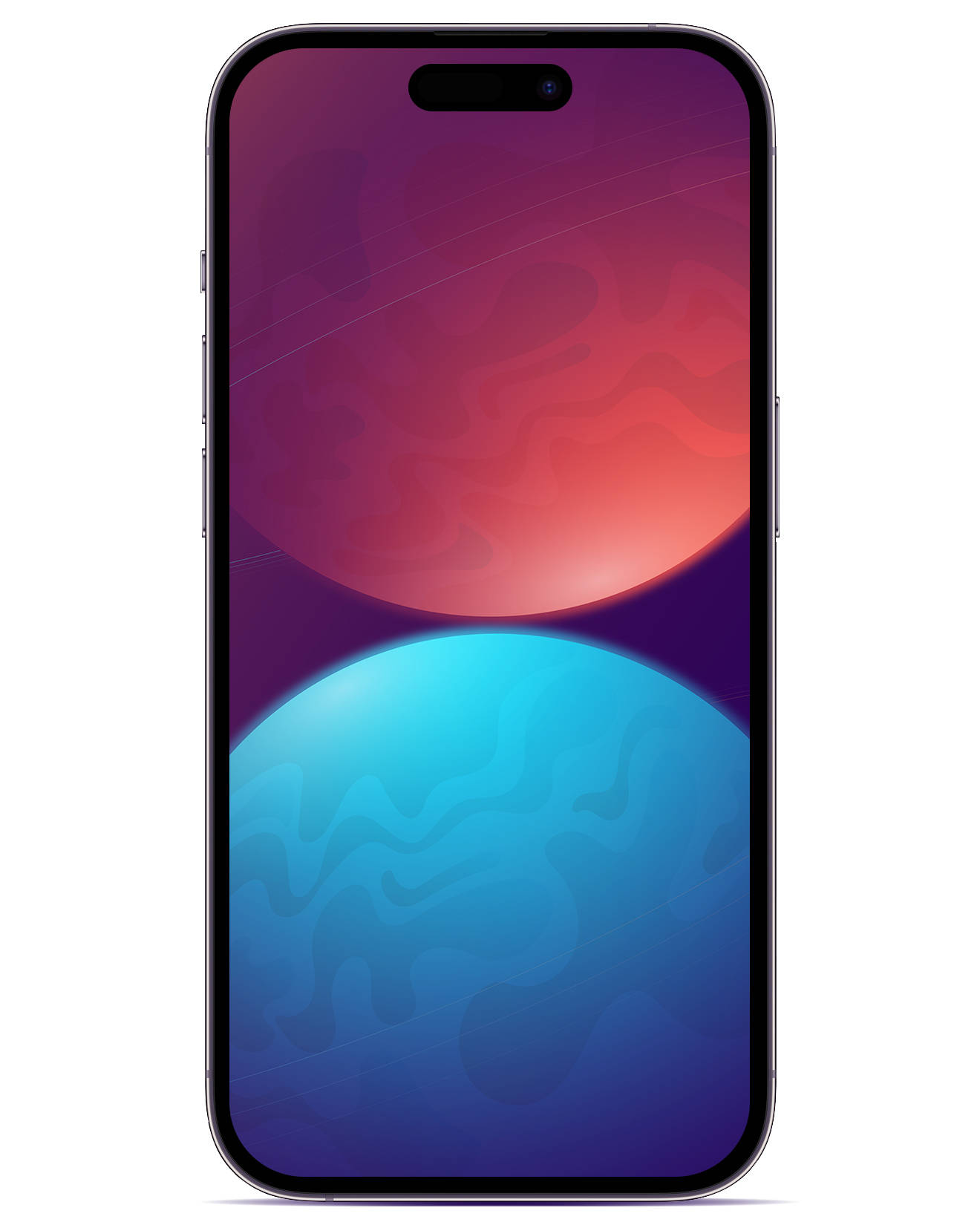 Apple iPhone Default, red orange, cyan blue, HD Phone Wallpaper