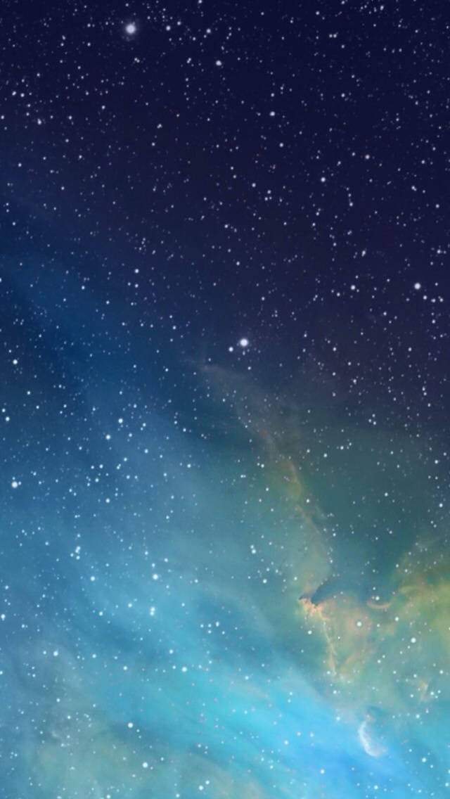 Apple iPhone Default, blue galaxy, star-filled cosmos, SD Phone Wallpaper