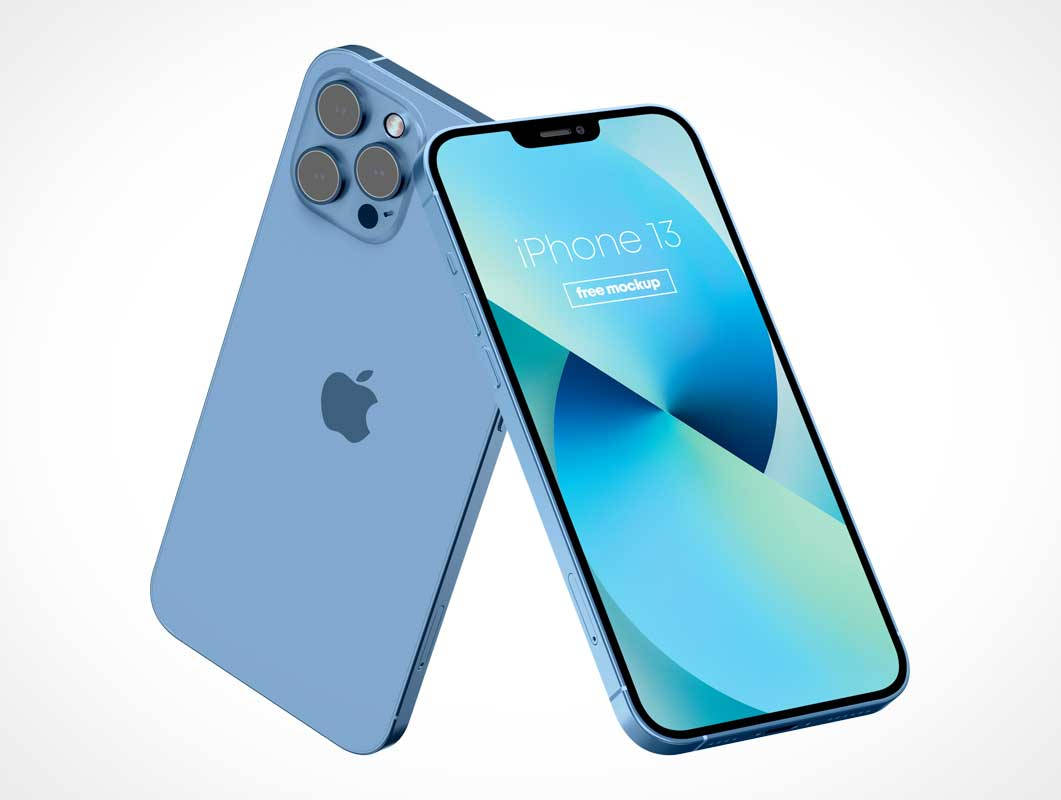 iOS 13, Apple iPhone 13, blue, SD Desktop Wallpaper