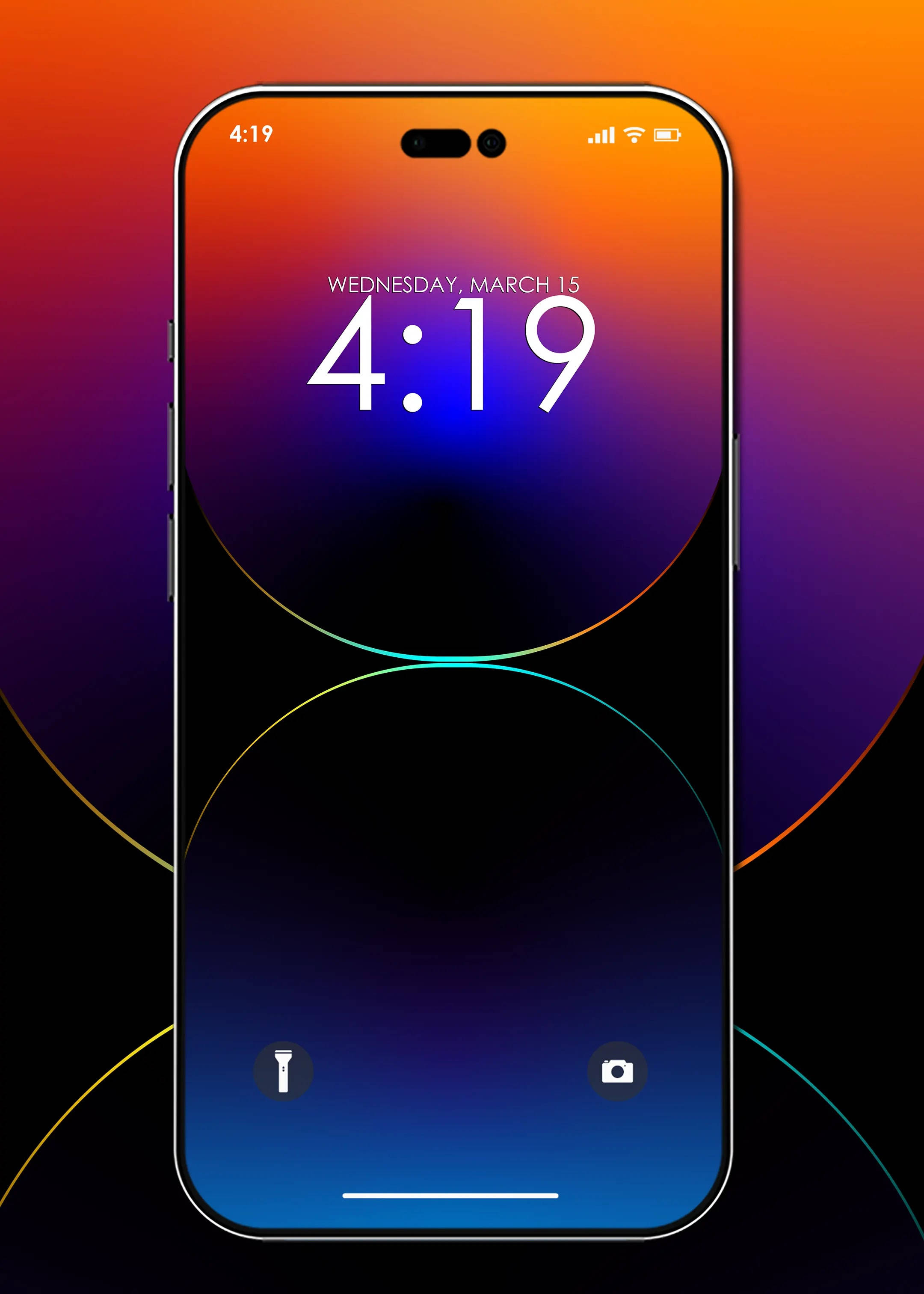 iOS 14, Apple iPhone, blue, 2K Phone Wallpaper